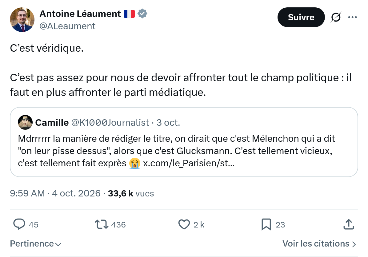 Antoine Léaument: C’est véridique...