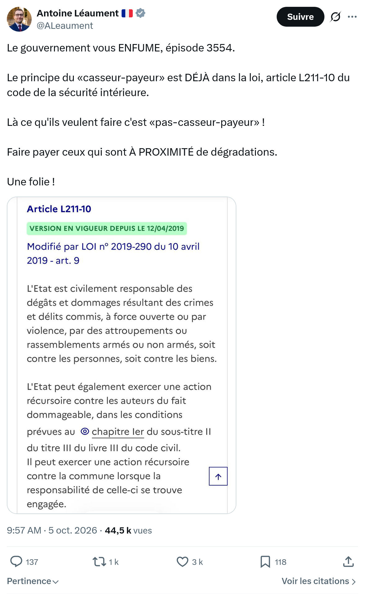 Antoine Léaument: Le gouvernement vous ENFUME...