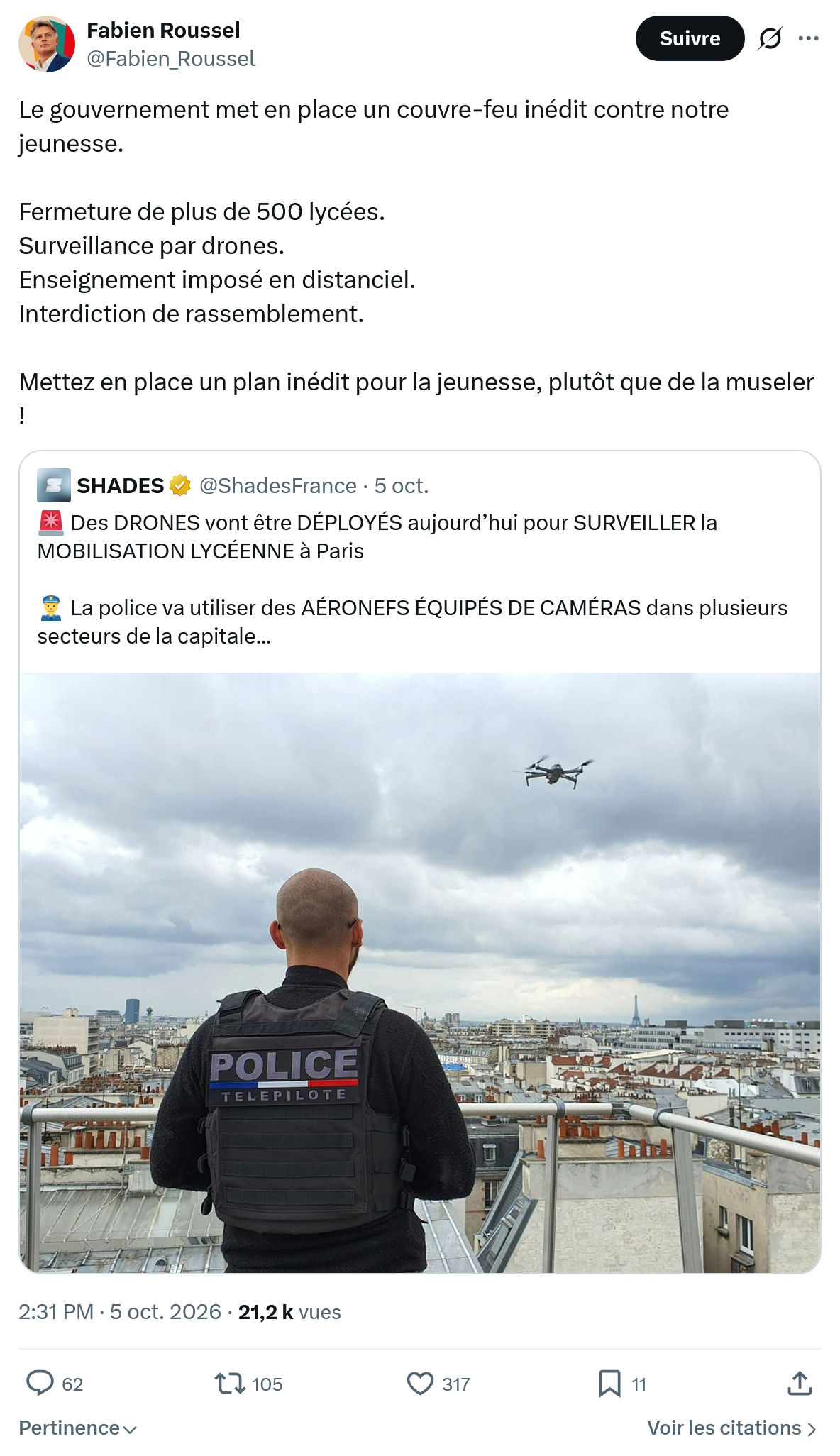 Fabien Roussel: Le gouvernement met en place...