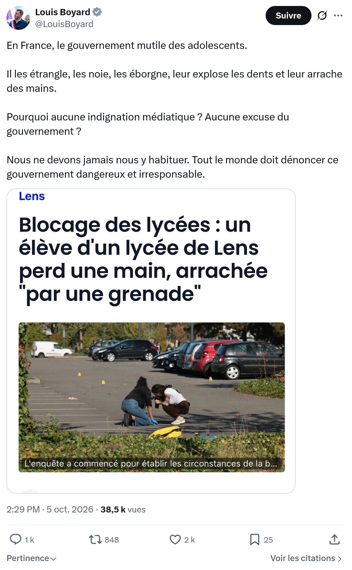 Louis Boyard: En France, le gouvernement...