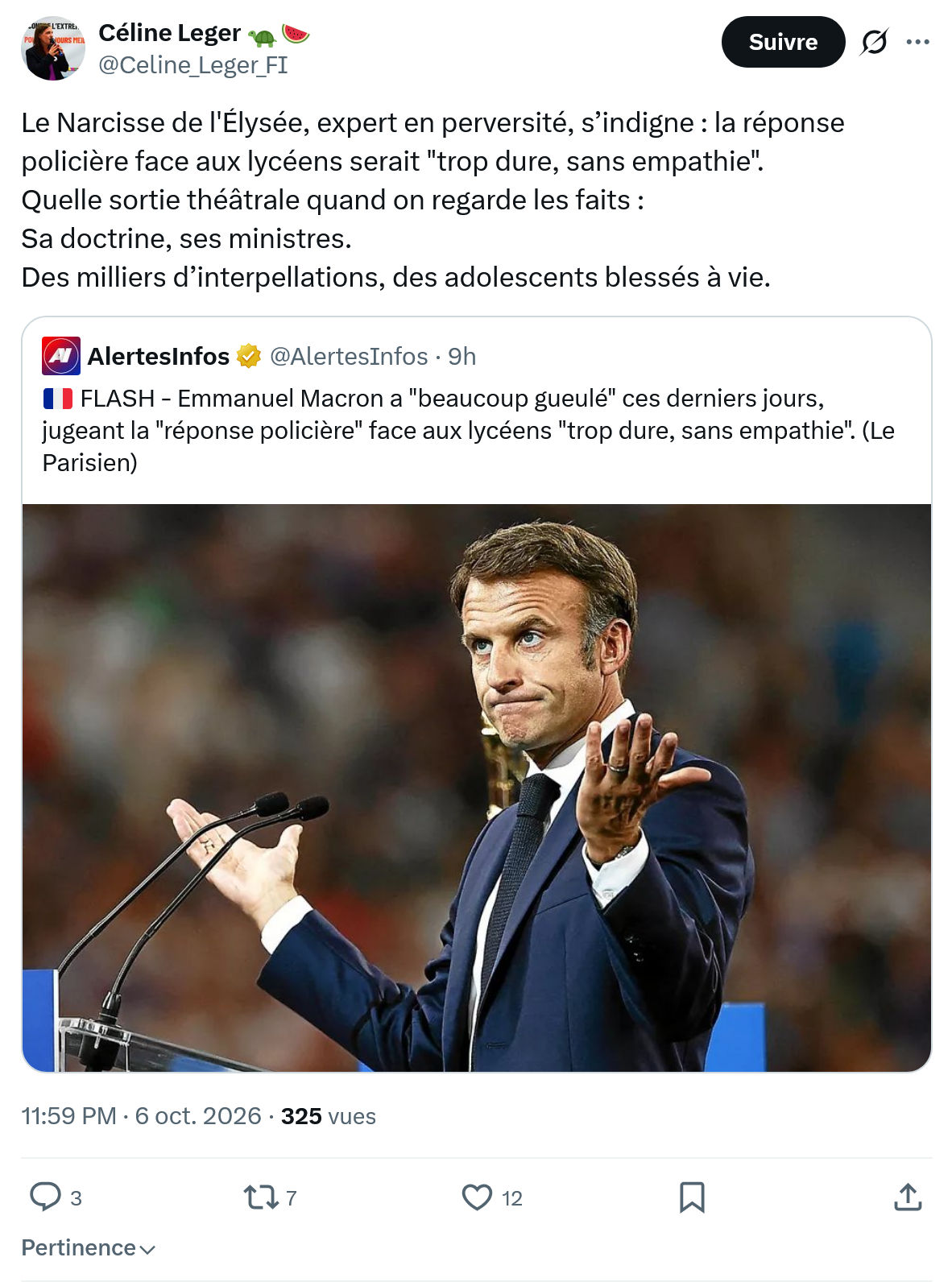 Céline Léger: Le Narcisse de l'Élysée...