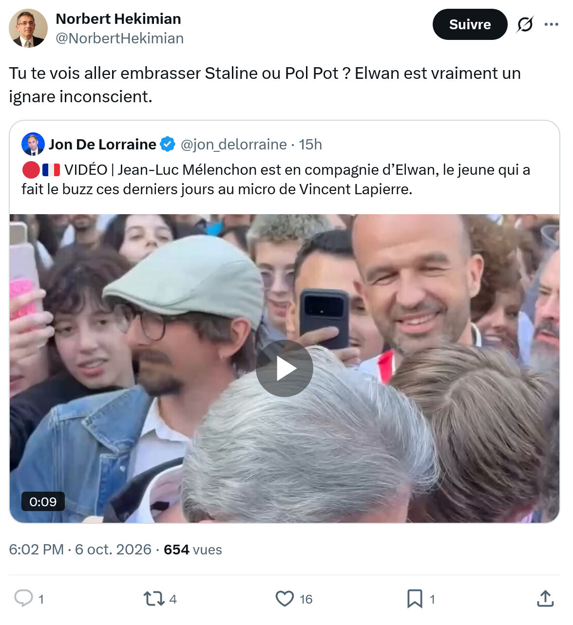 Norbert Hekimian: Tu te vois aller embrasser...