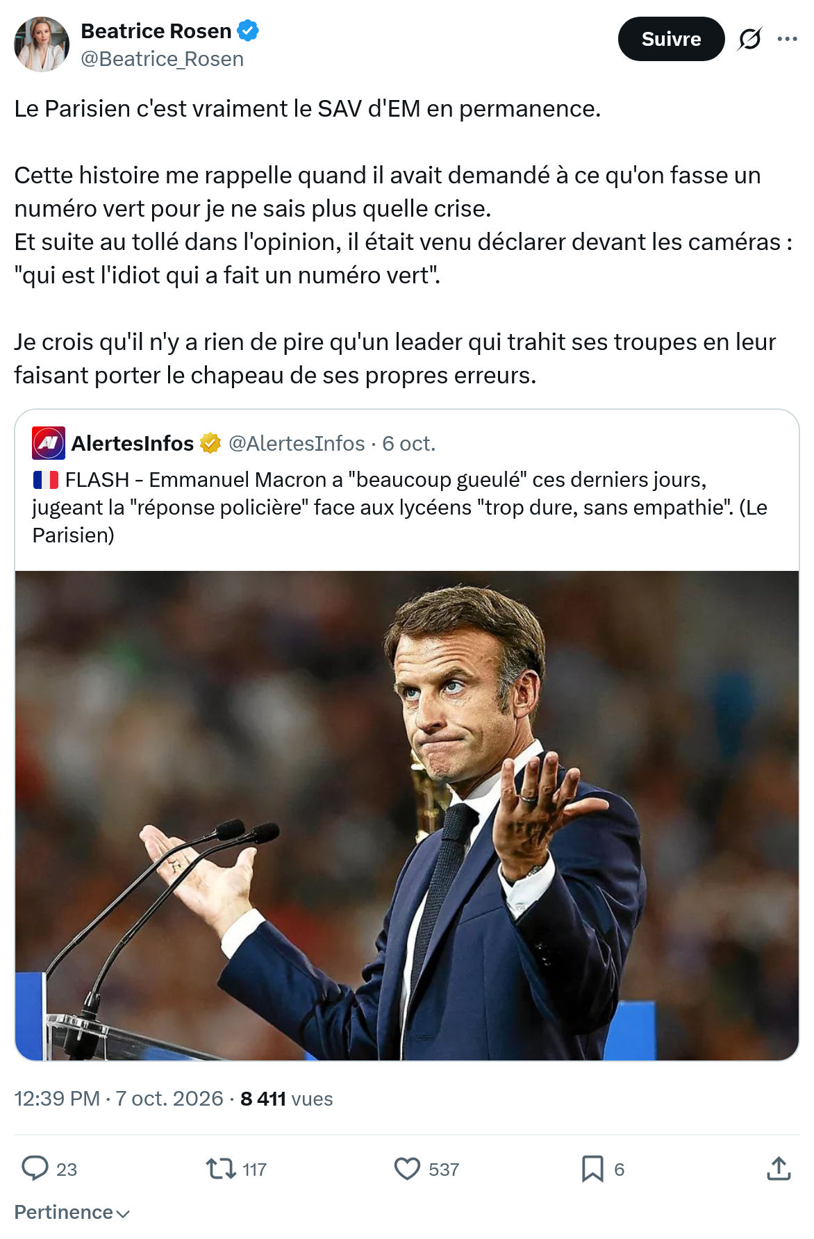 Béatrice Rosen: Le Parisien c'est vraiment...
