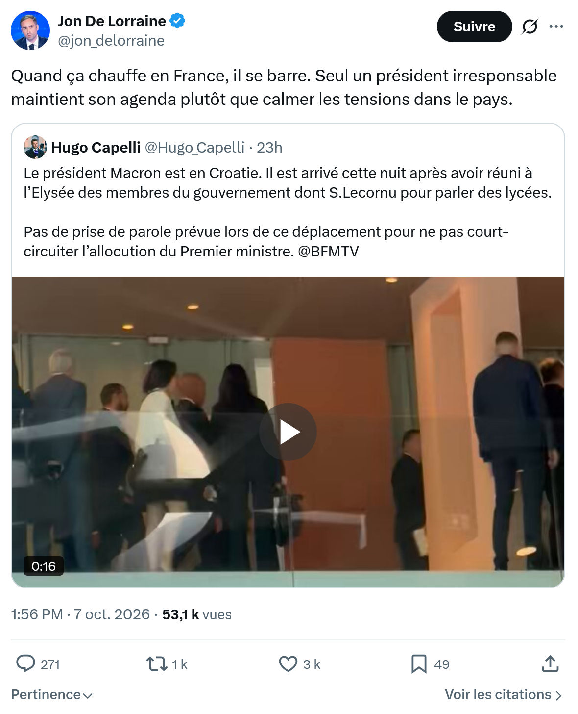 Jon De Lorraine: Quand ça chauffe en France...