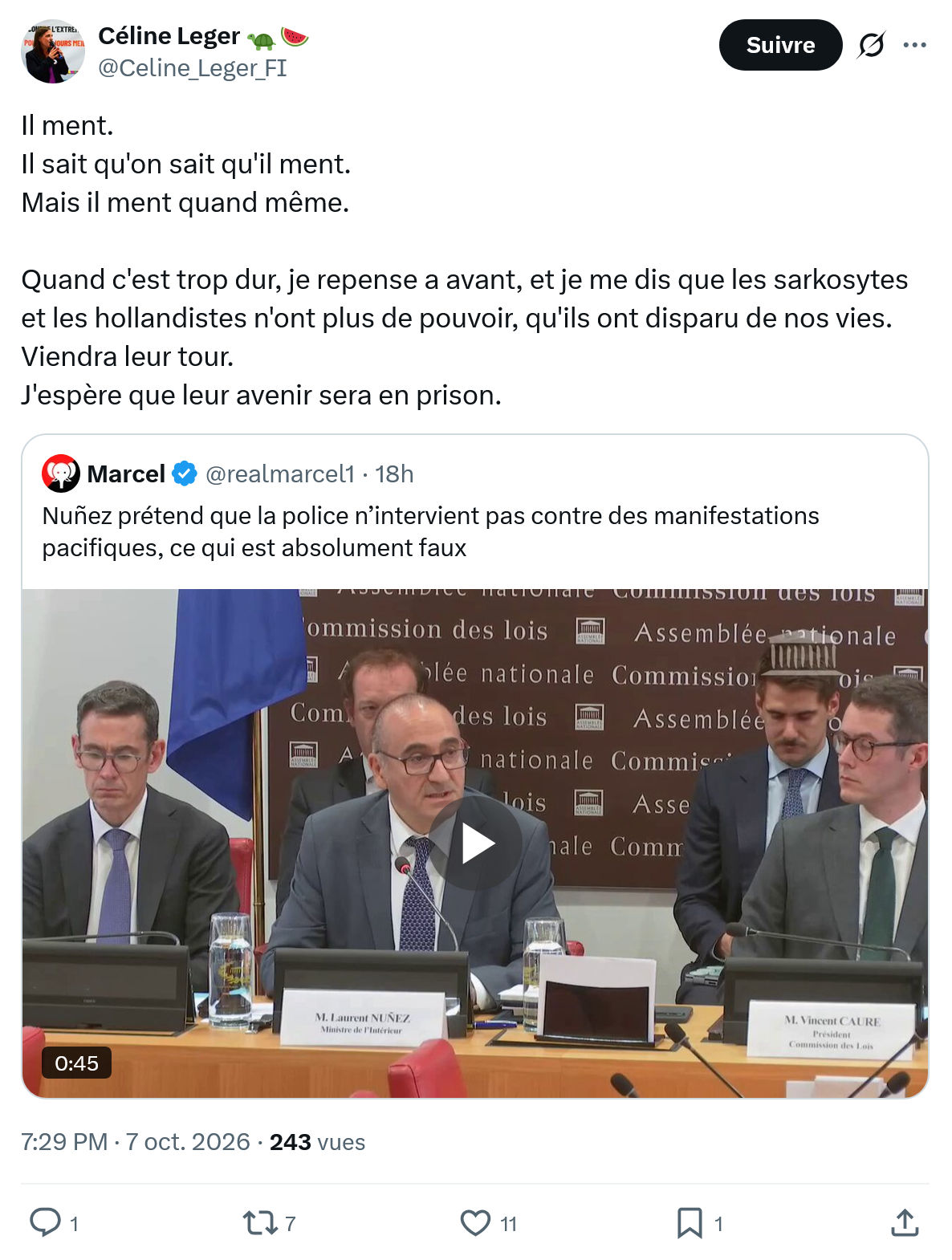 Céline Léger: Il sait qu'on sait qu'il ment...