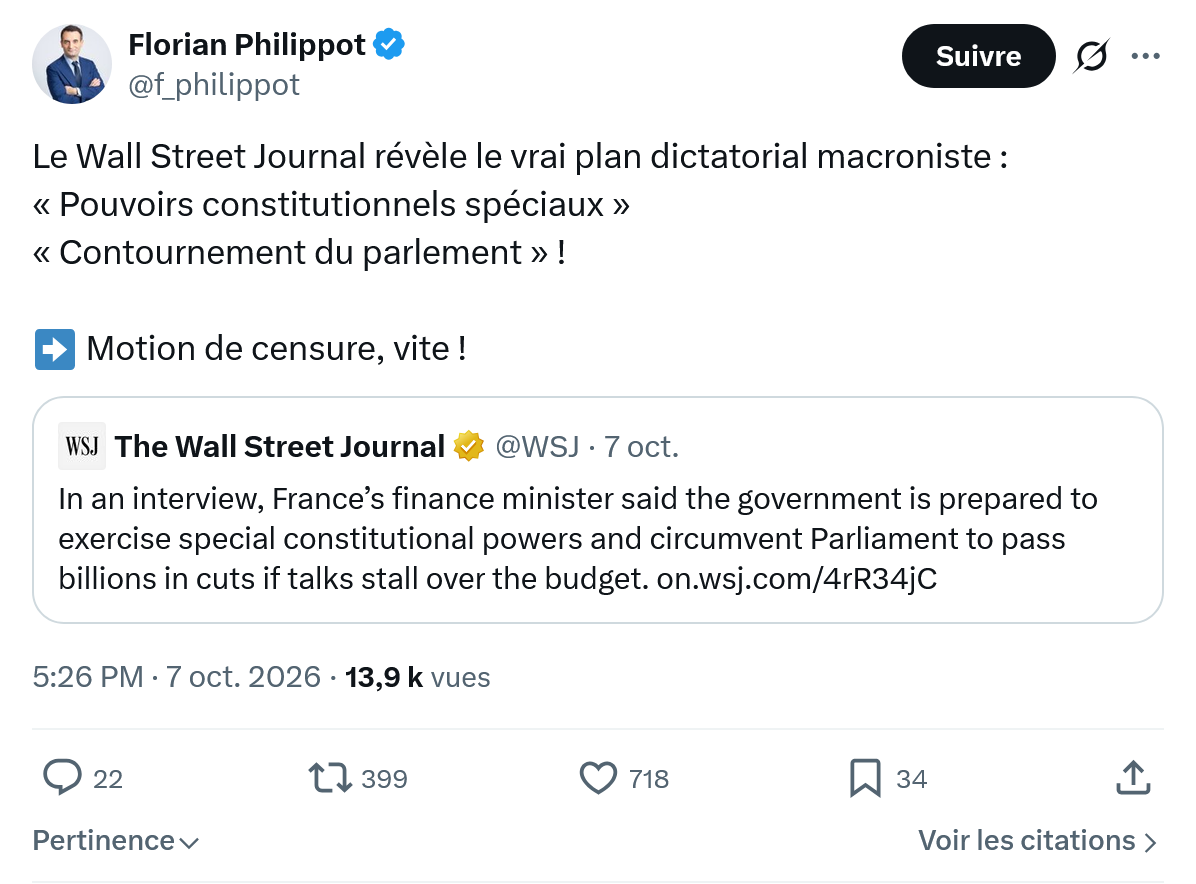 Florian Philippot: Le Wall Street Journal...