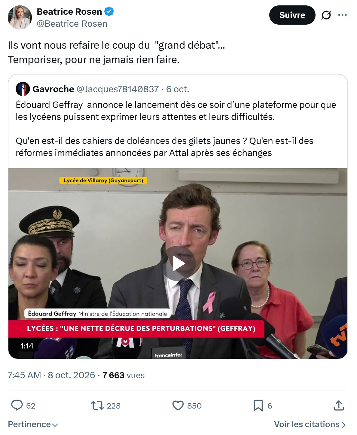 Béatrice Rosen: Ils vont nous refaire...