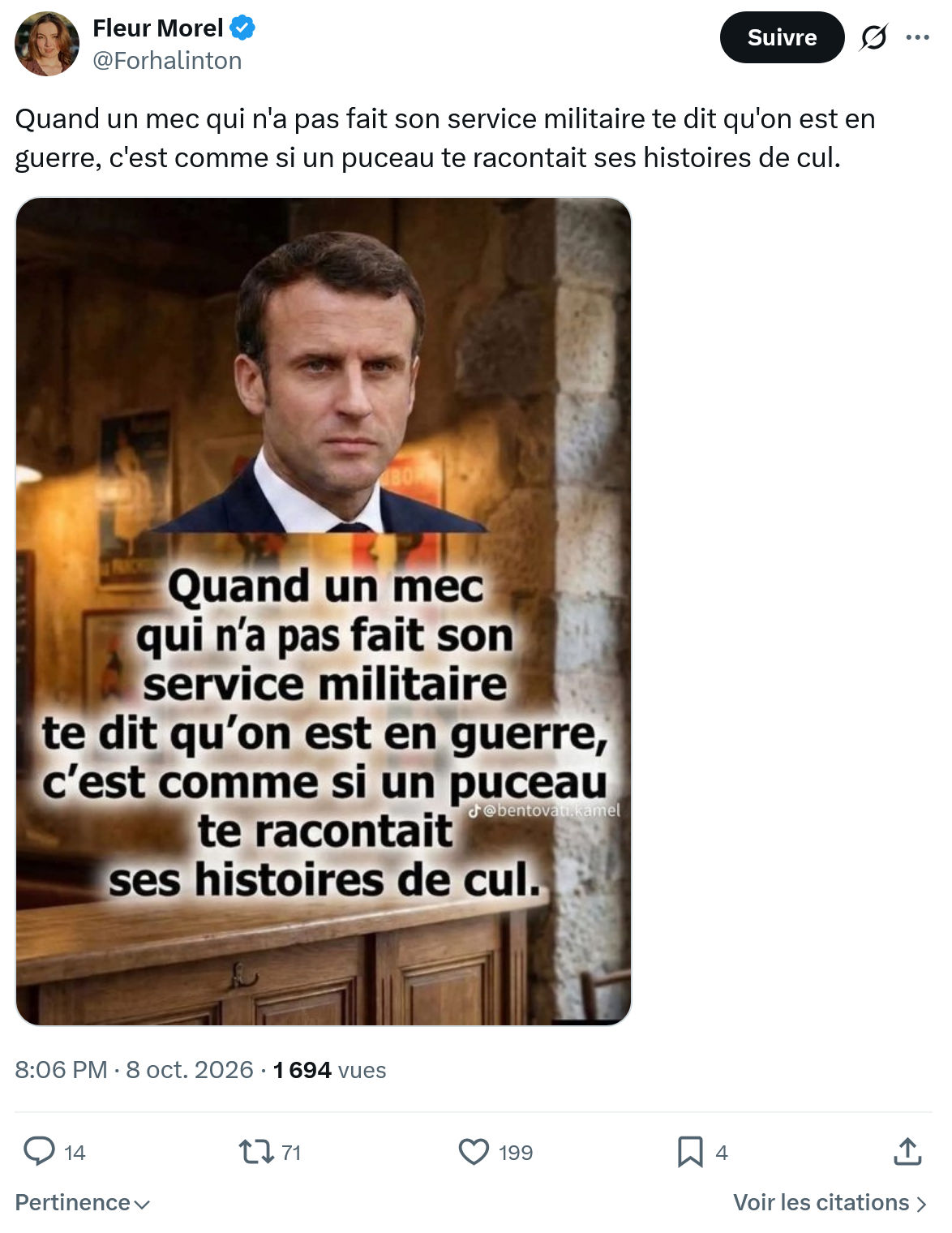Fleur Morel: Quand un mec qui n'a pas...