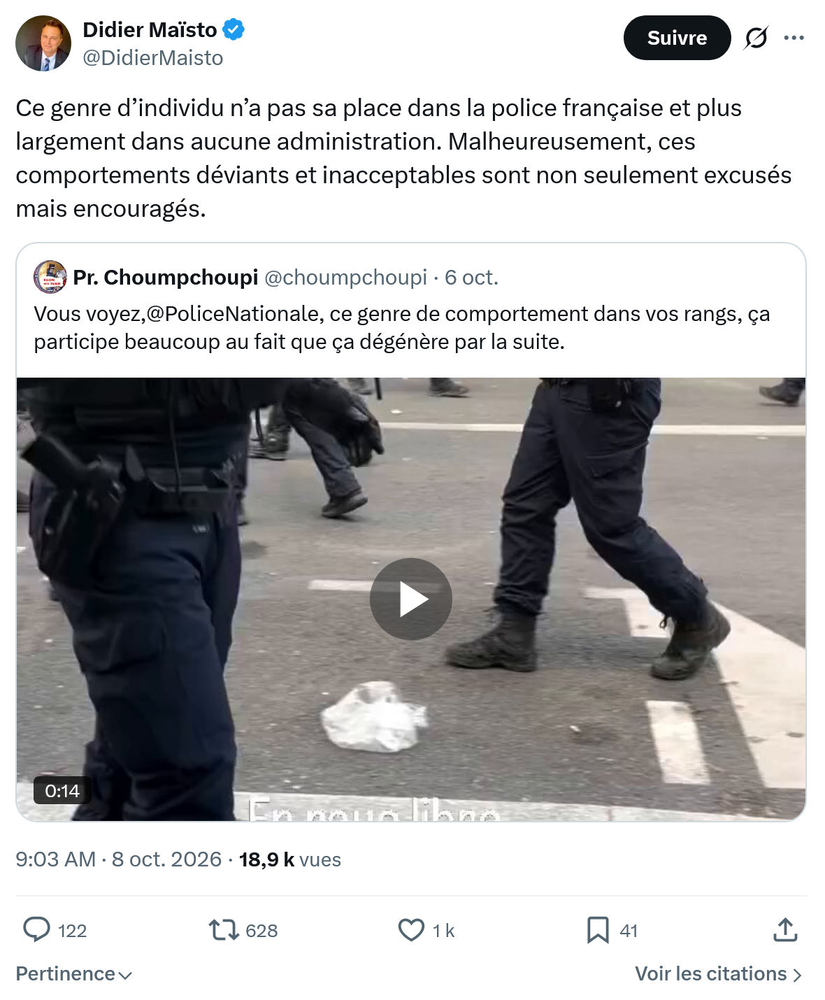 Didier Maïsto: Ce genre d’individu n’a pas...