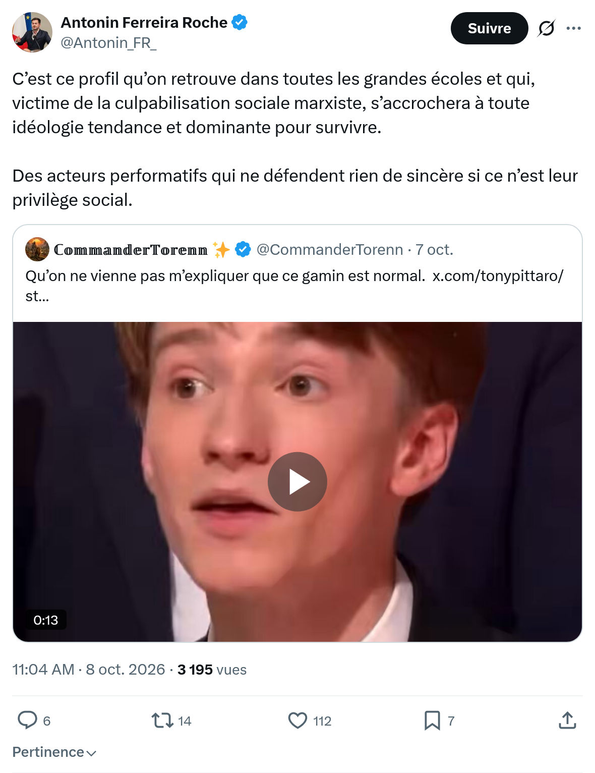 Antonin Ferreira Roche: C’est ce profil qu’on retrouve...