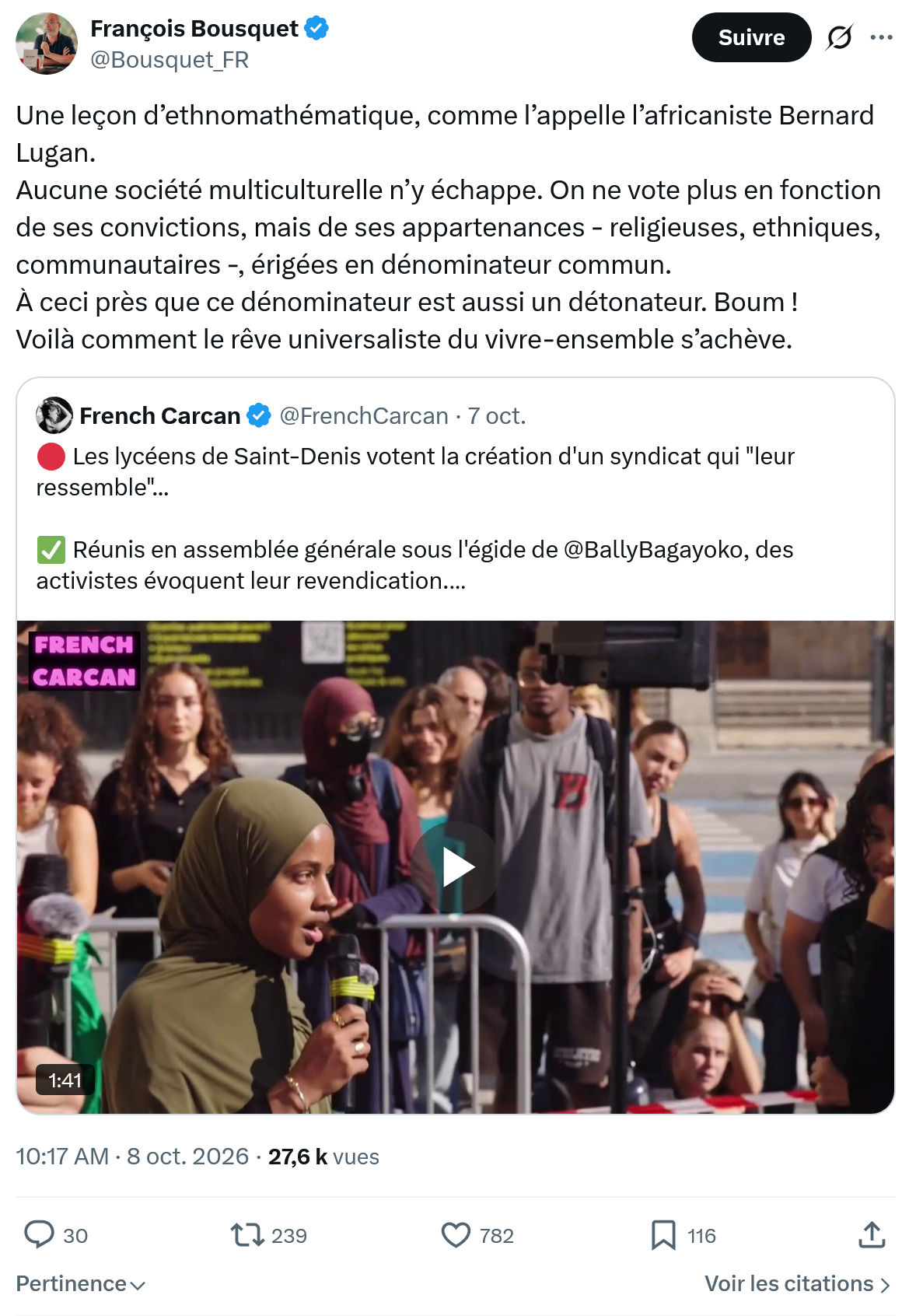 François Bousquet: Une leçon d’ethnomathématique...