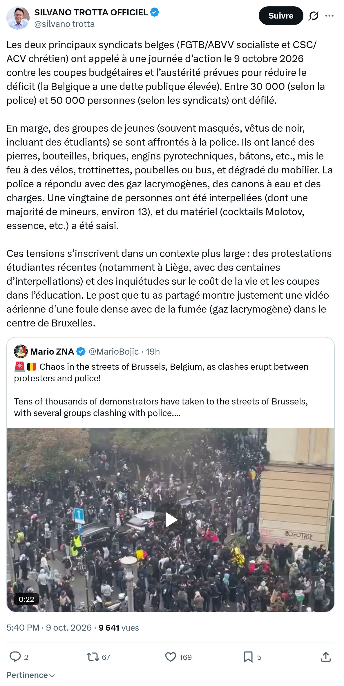 Silvano Trotta: Les deux principaux syndicats...