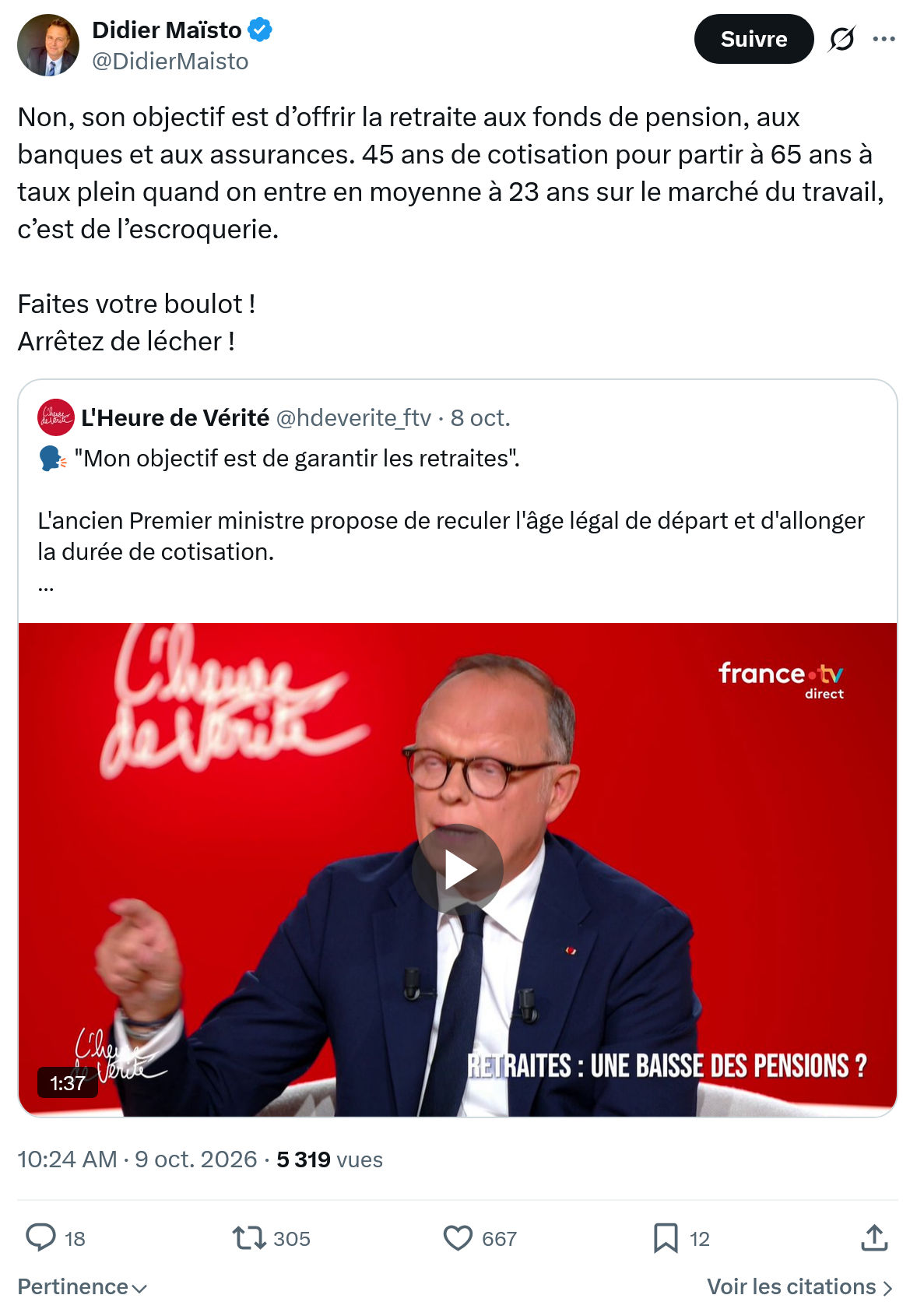 Didier Maïsto: Non, son objectif est d’offrir...