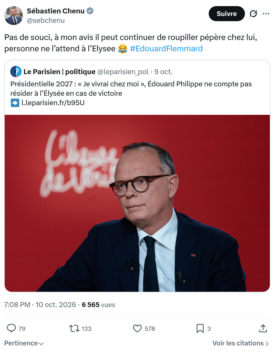 Sébastien Chenu: Pas de souci, à mon avis...