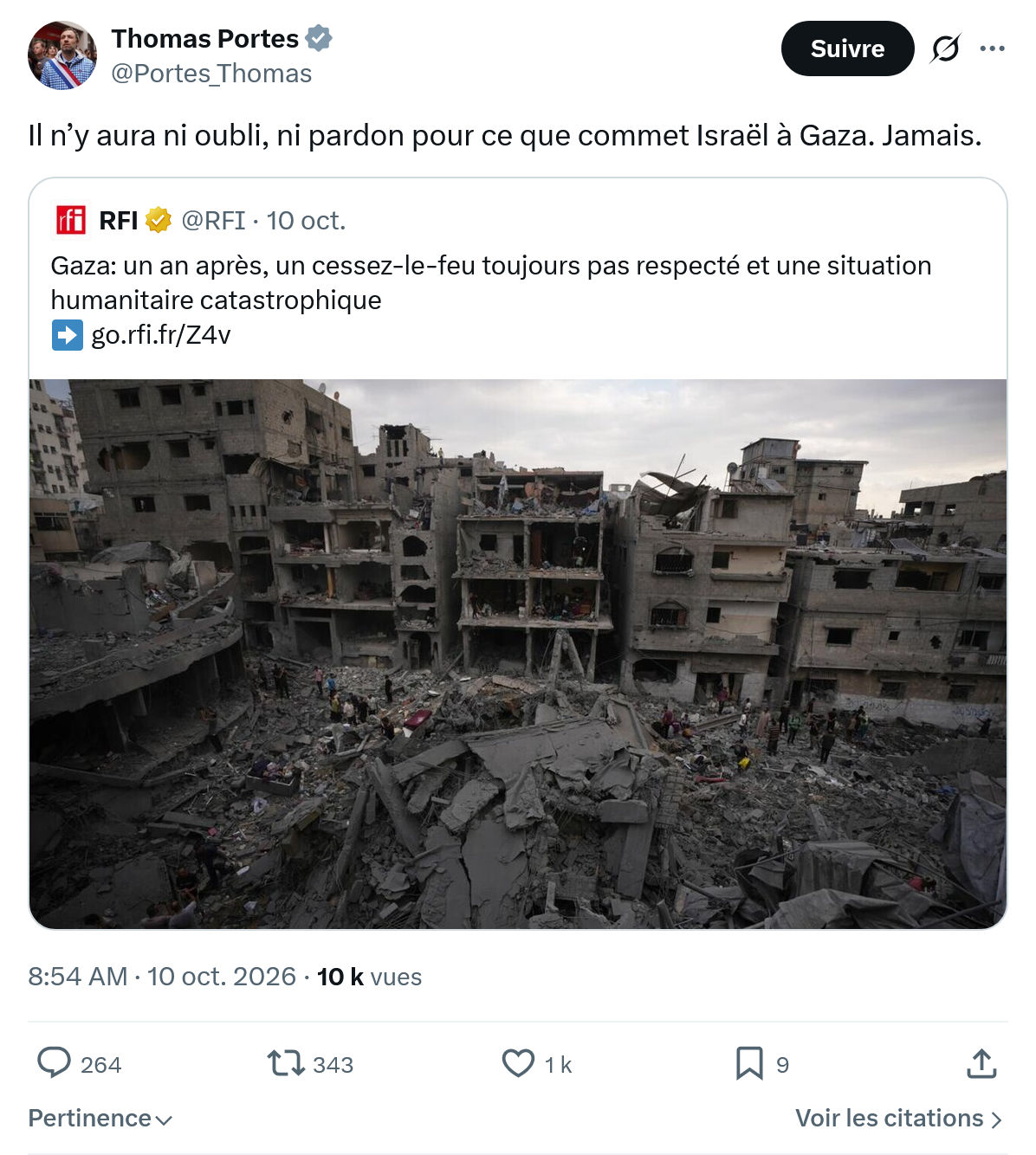 Thomas Portes: Il n’y aura ni oubli...