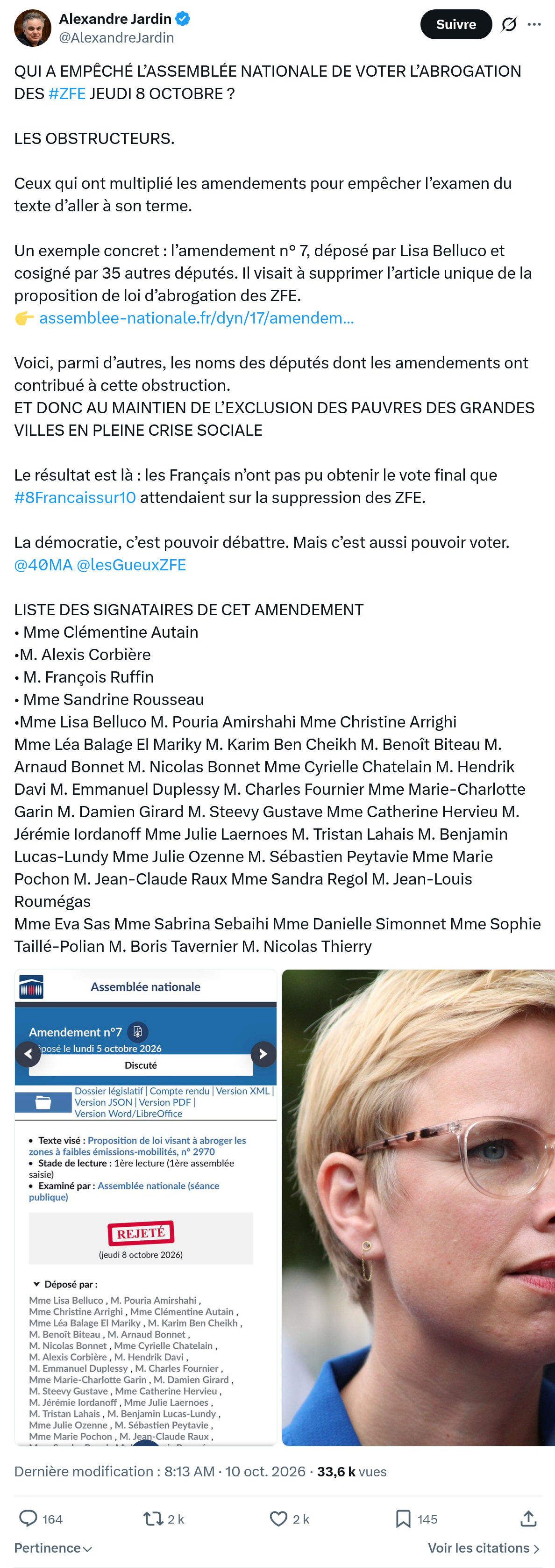 Alexandre Jardin: QUI A EMPÊCHÉ L’ASSEMBLÉE...