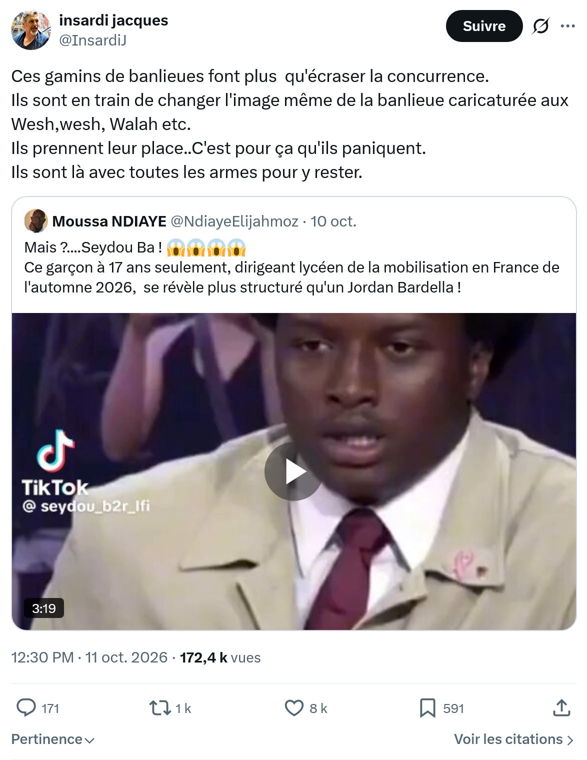 Insardi Jacques: Ces gamins de banlieues...