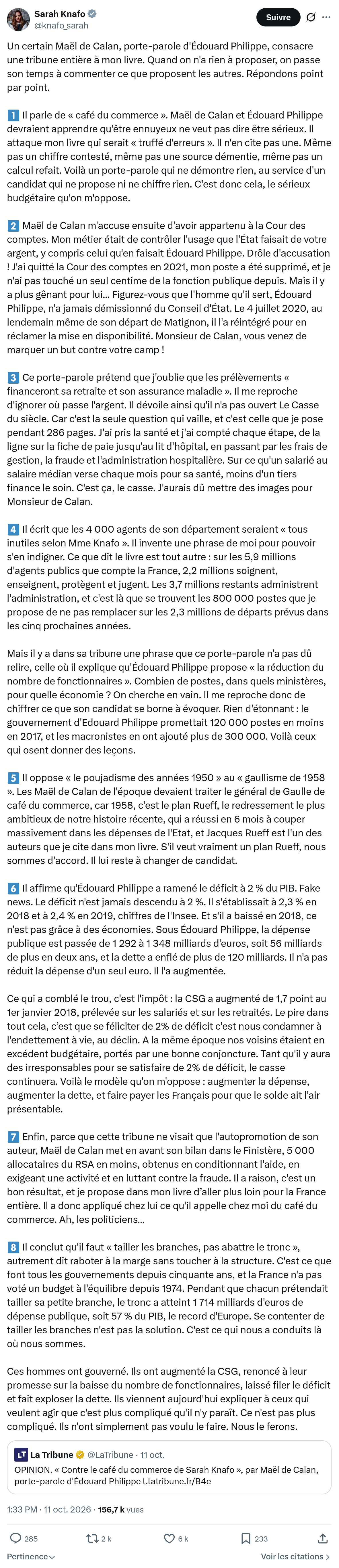 Sarah Knafo: Un certain Maël de Calan...