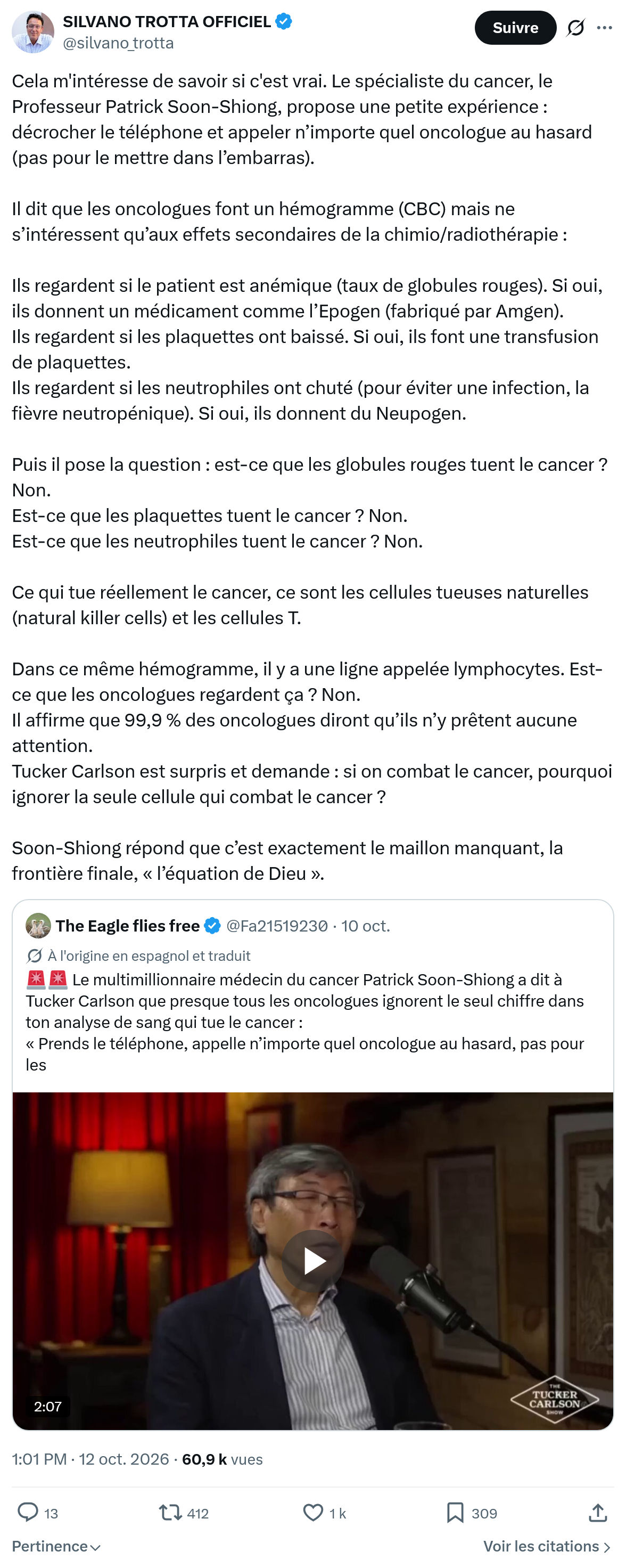 Silvano Trotta: Cela m'intéresse de savoir...