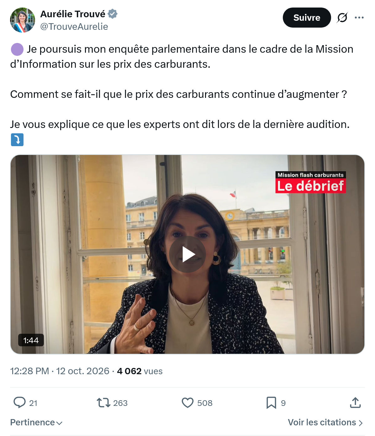 Aurélie Trouvé:  Je poursuis mon enquête...
