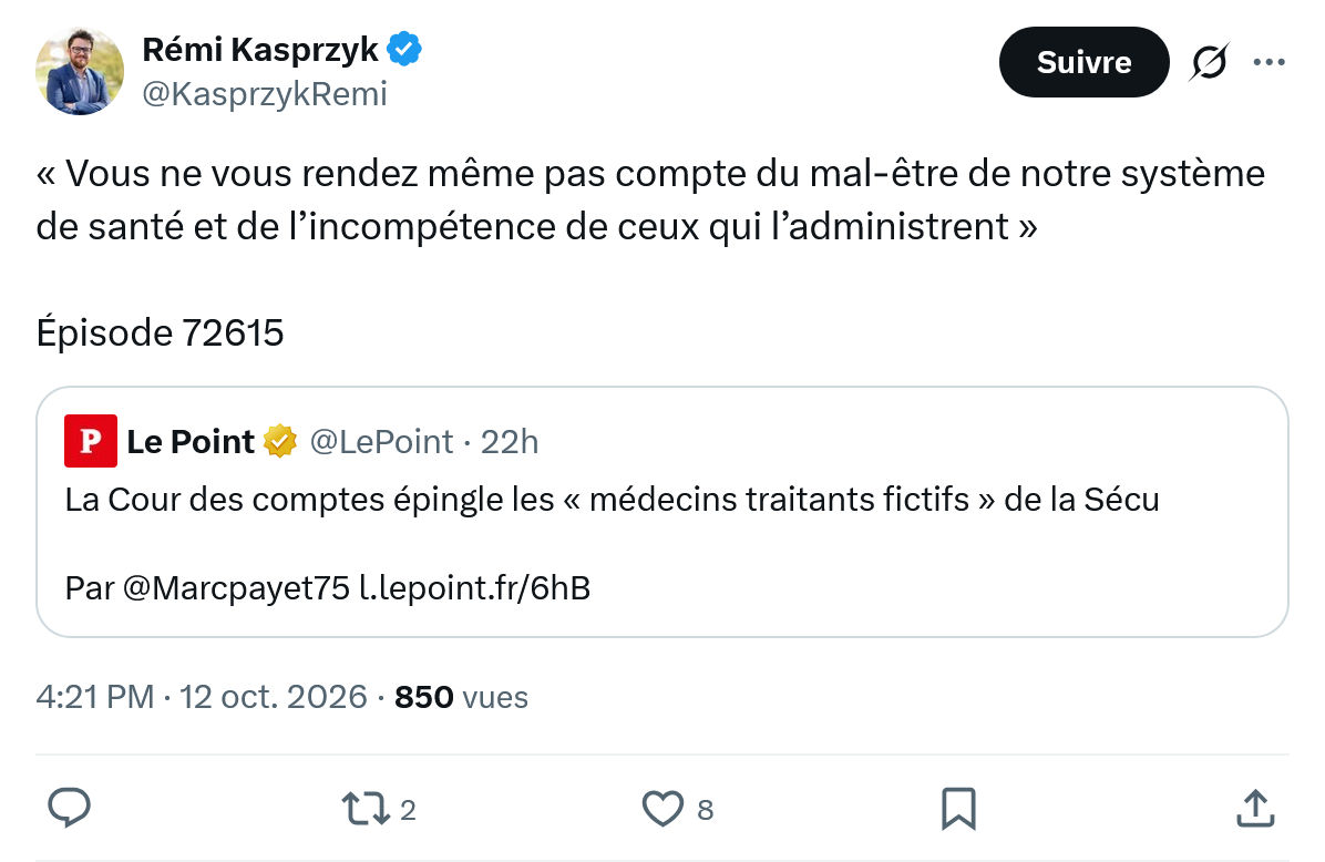 Rémi Kasprzyk: « Vous ne vous rendez même...