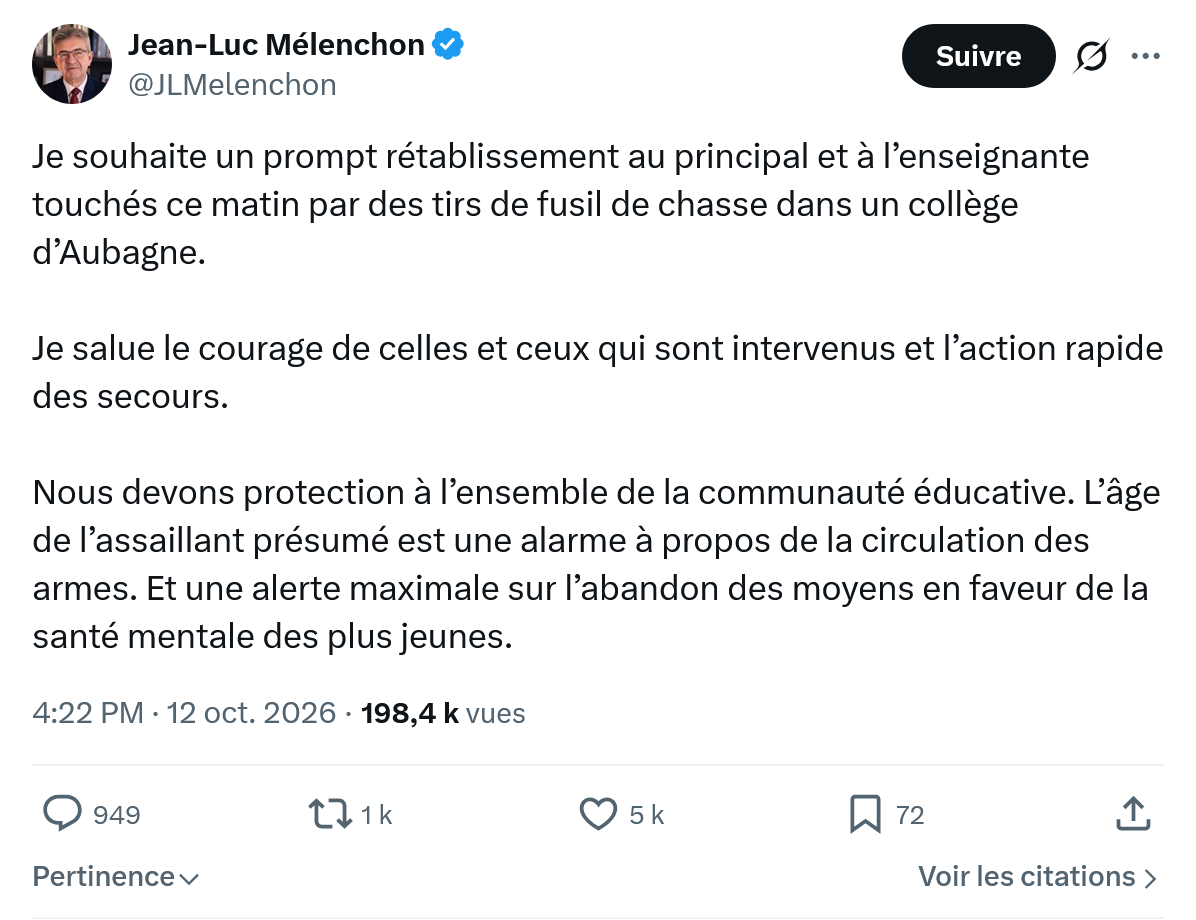Jean-Luc Mélenchon: Je souhaite un prompt...