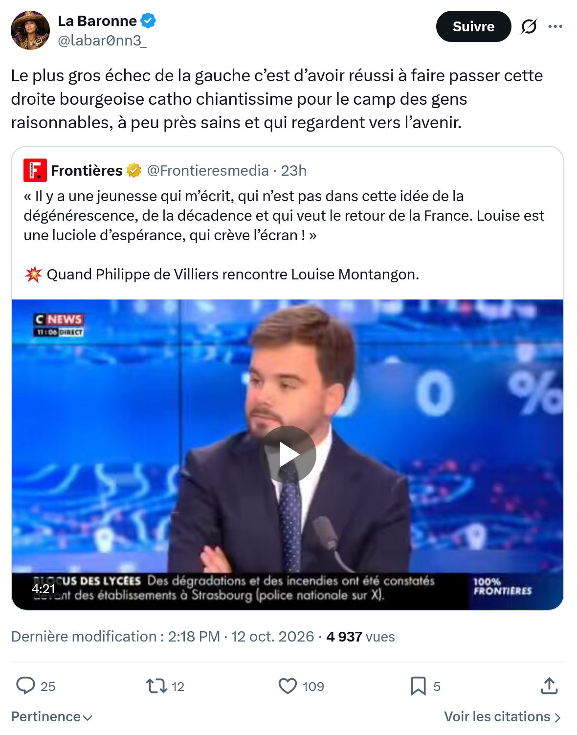 La Baronne: Le plus gros échec de la gauche...