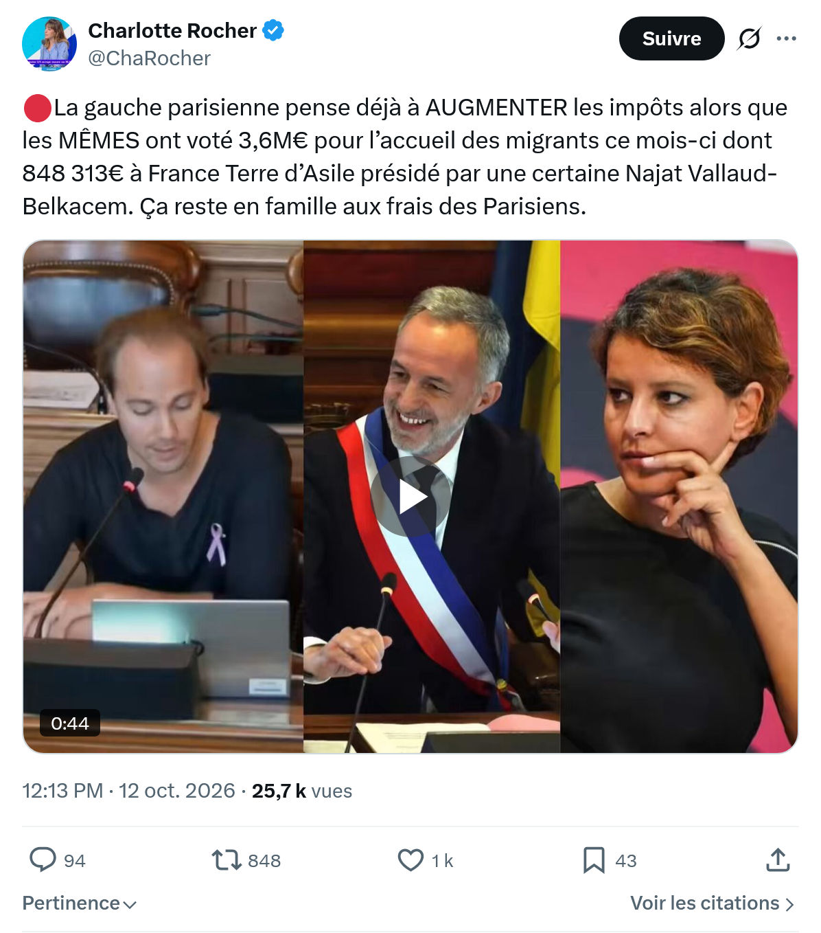 Charlotte Rocher: La gauche parisienne pense...