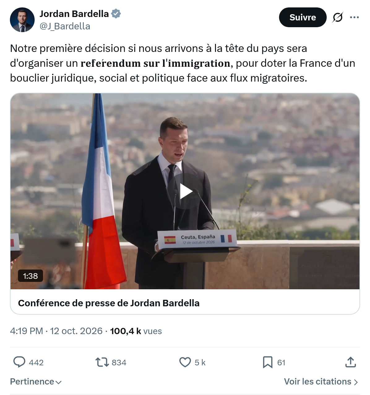 Jordan Bardella: Notre première décision...