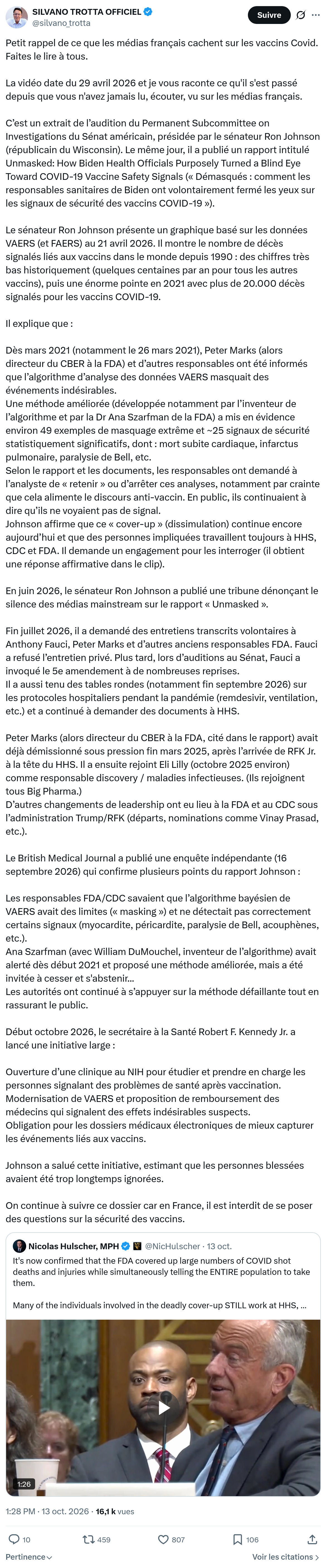 Silvano Trotta: Petit rappel de ce que les médias...