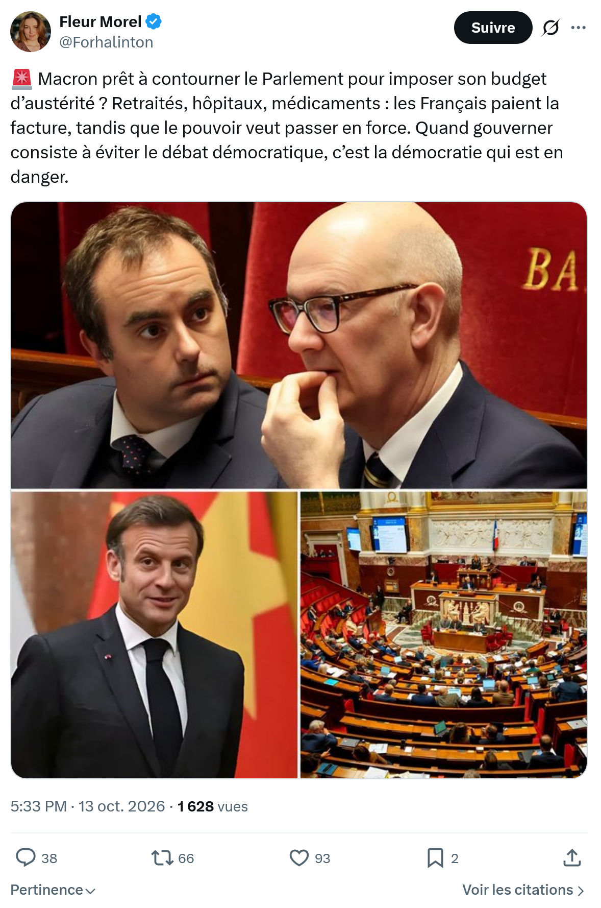 Fleur Morel: Macron prêt à contourner...