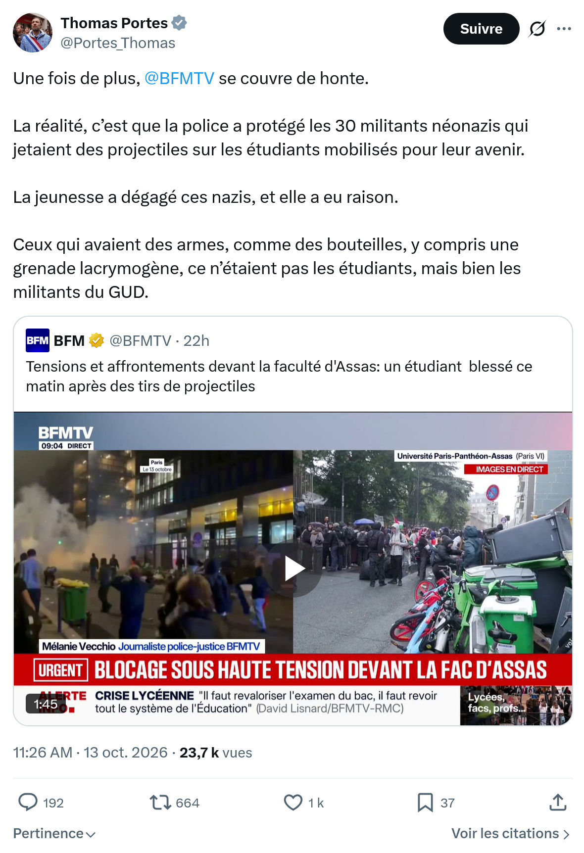 Thomas Portes: Une fois de plus...