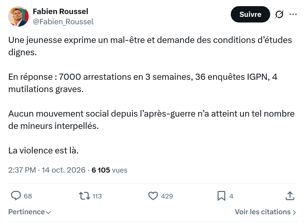 Fabien Roussel: Une jeunesse exprime un mal-être...