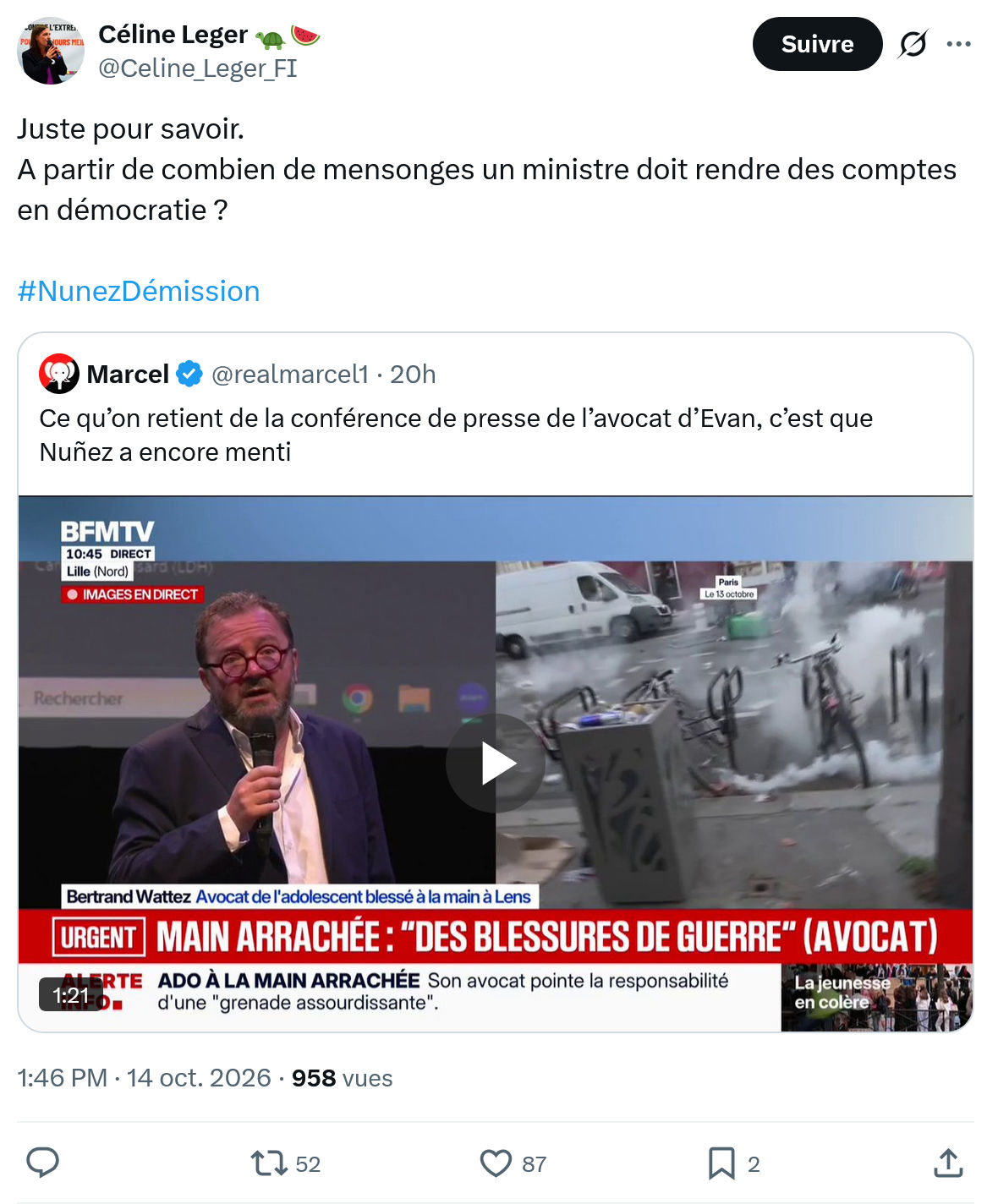Céline Léger: Juste pour savoir...
