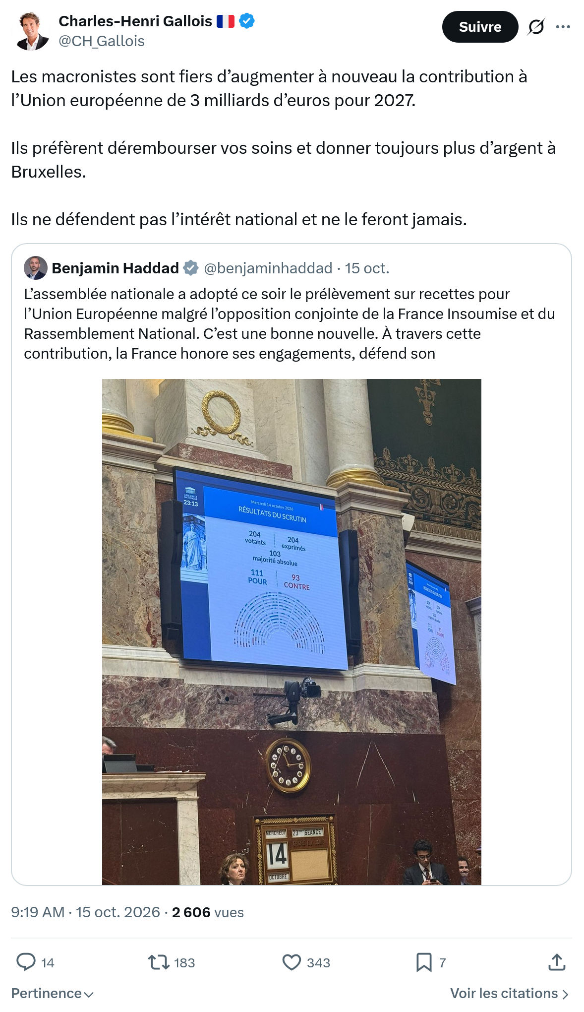 Charles-Henri Gallois: Les macronistes sont fiers...