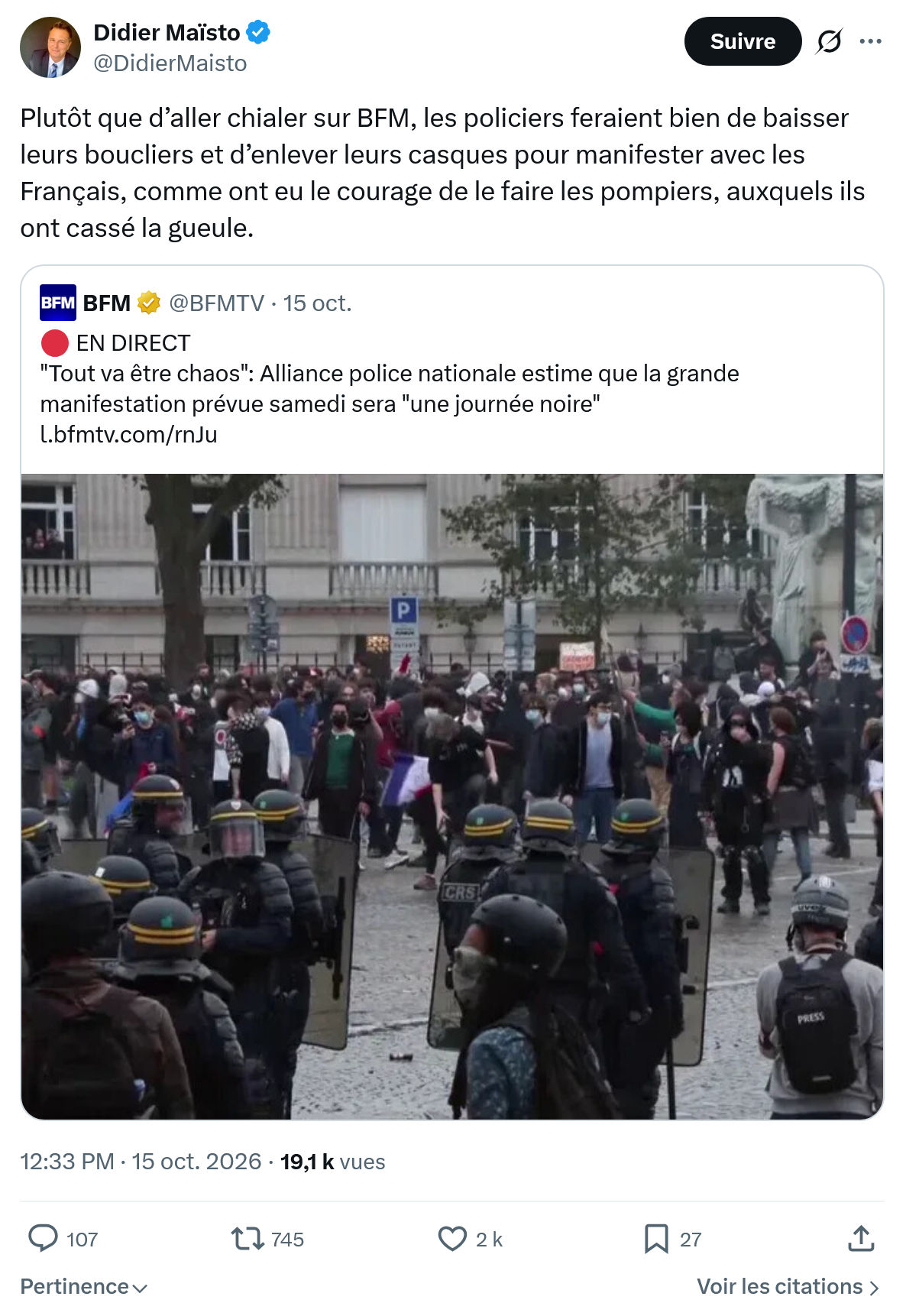 Didier Maïsto: Plutôt que d’aller chialer sur BFM...