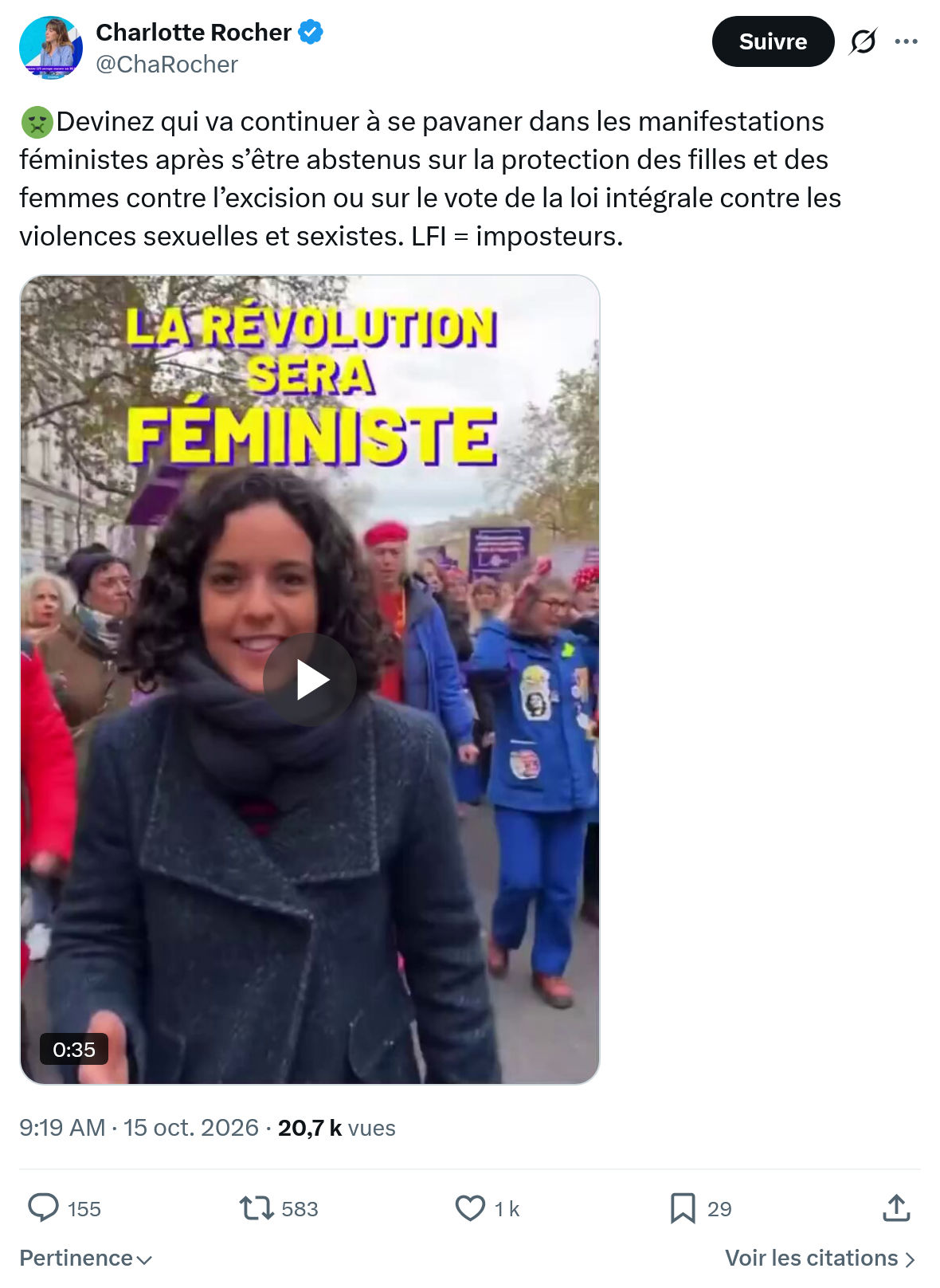 Charlotte Rocher: Devinez qui va continuer...