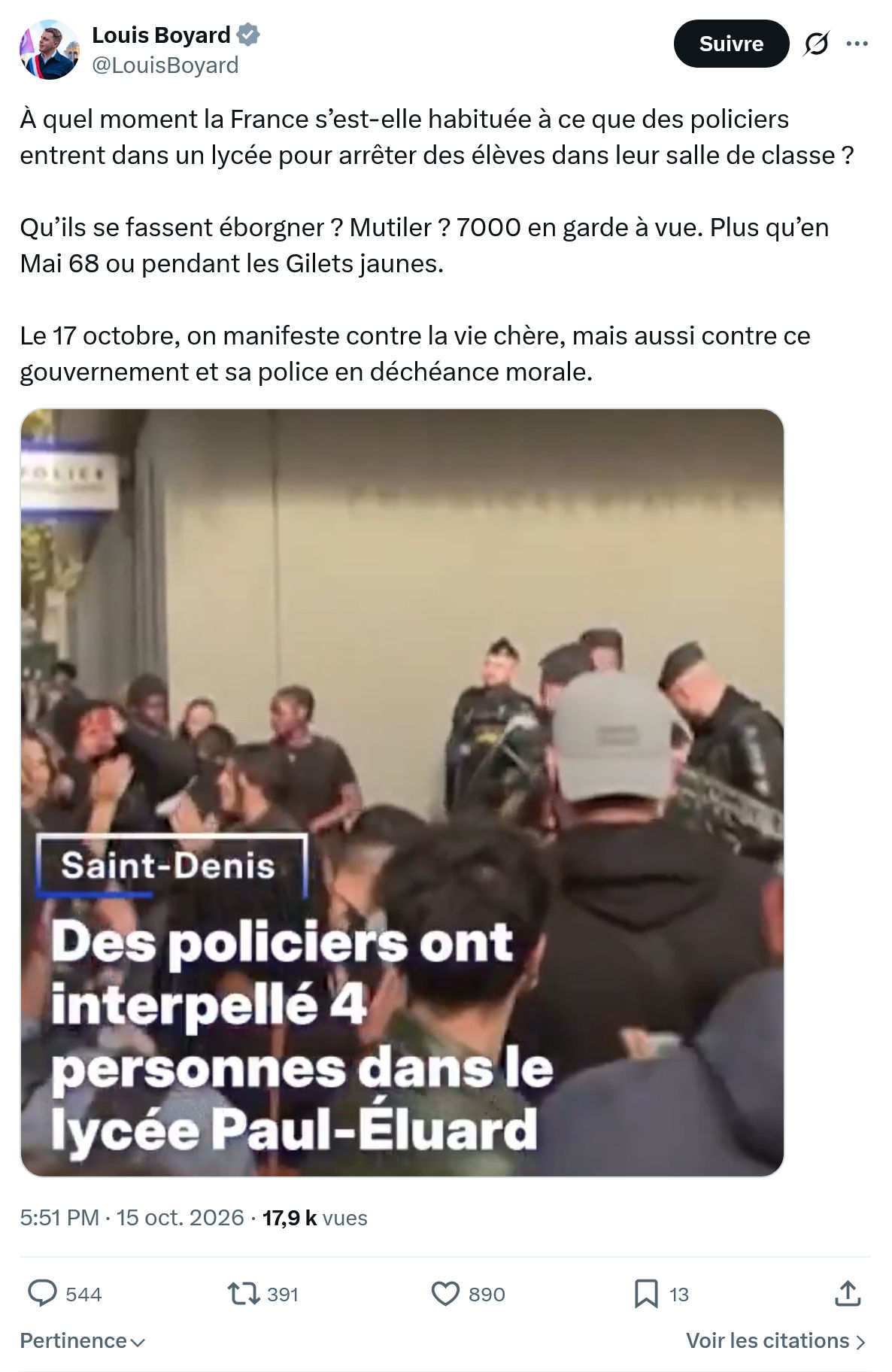 Louis Boyard: À quel moment la France...