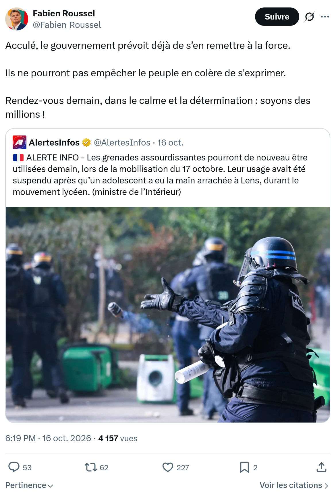 Fabien Roussel: Acculé, le gouvernement prévoit...