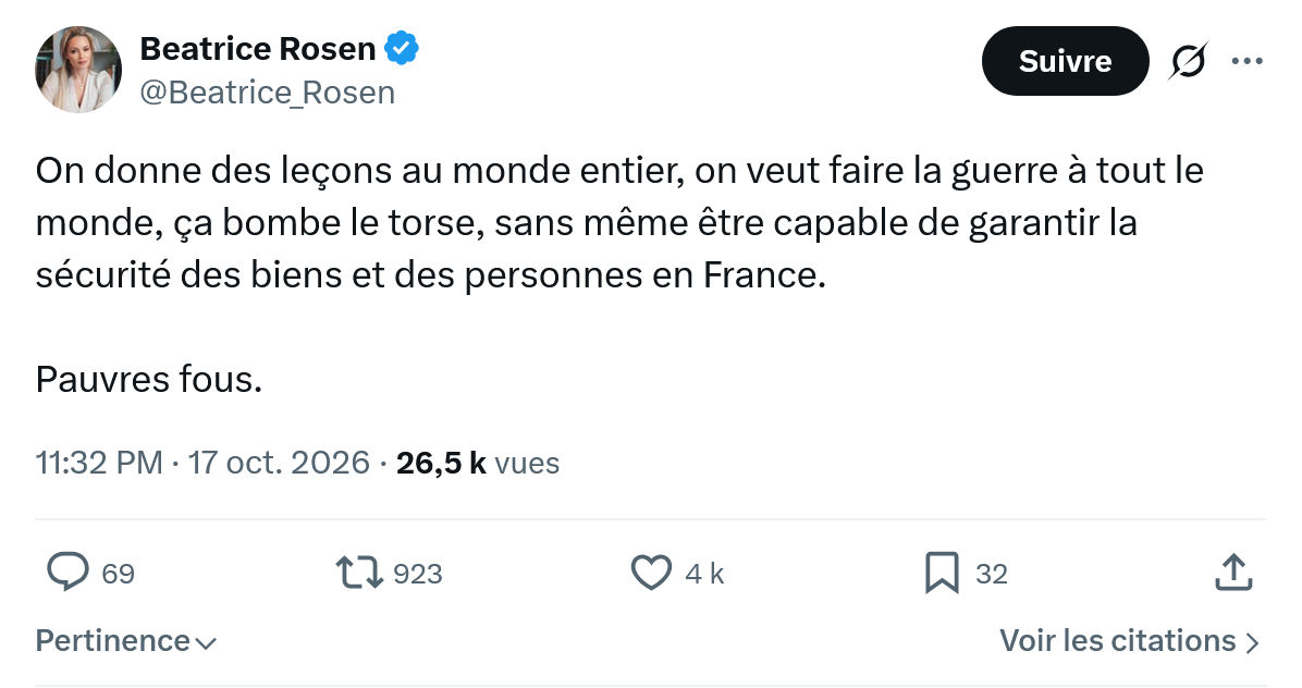 Béatrice Rosen: On donne des leçons...