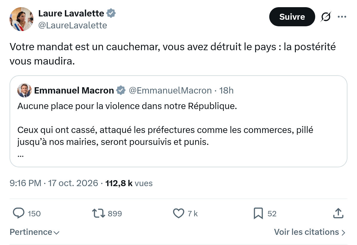 Laure Lavalette: Votre mandat est un cauchemar...