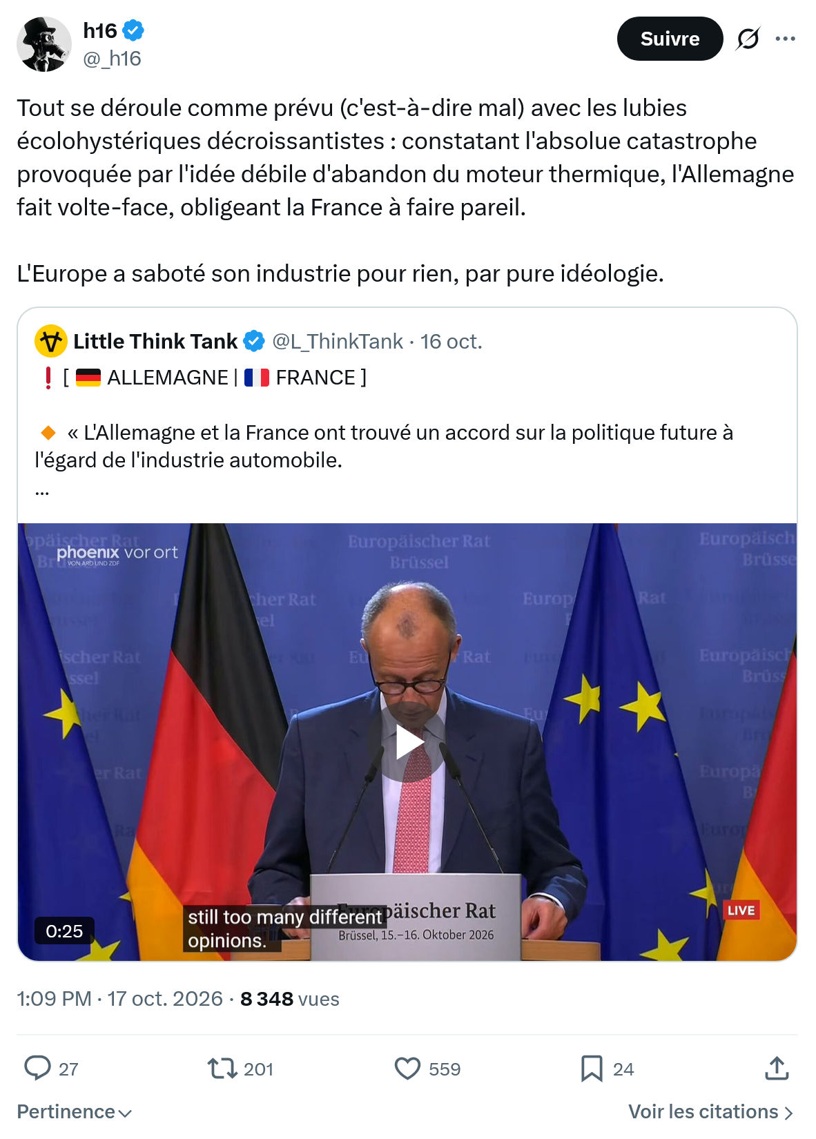 h16: Tout se déroule comme prévu...