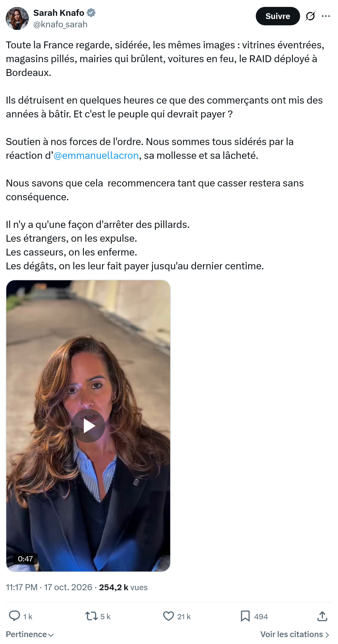 Sarah Knafo: Toute la France regarde...