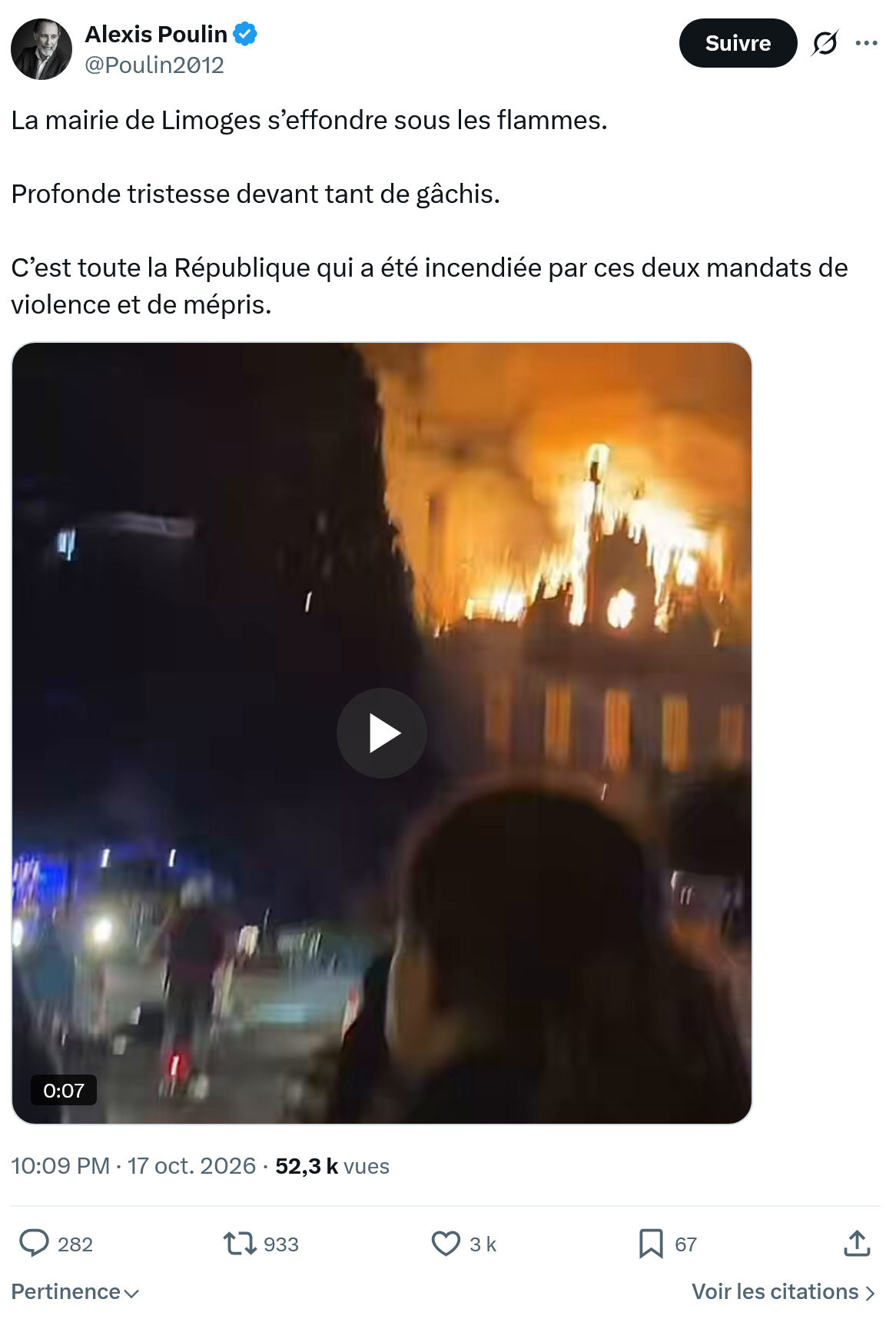 Alexis Poulin: La mairie de Limoges s’effondre...