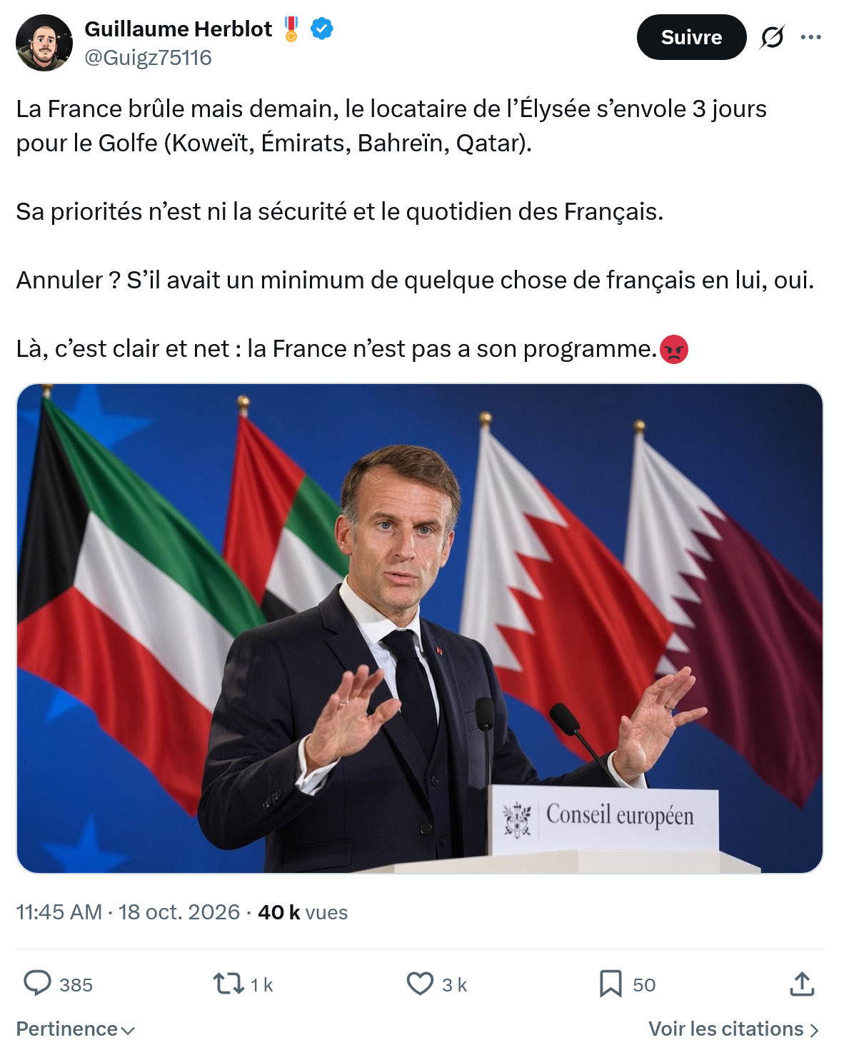 Guillaume Herblot: La France brûle mais demain...