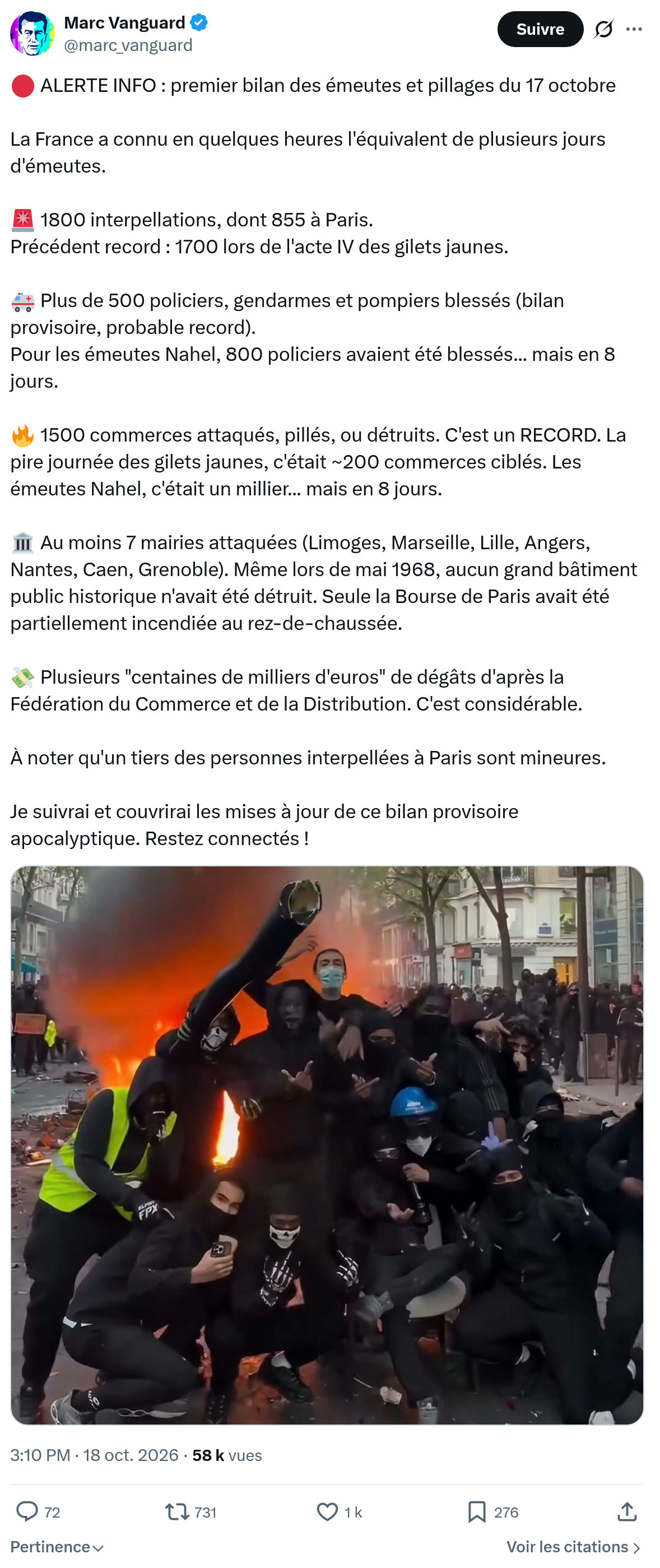 Marc Vanguard: ALERTE INFO : premier bilan...
