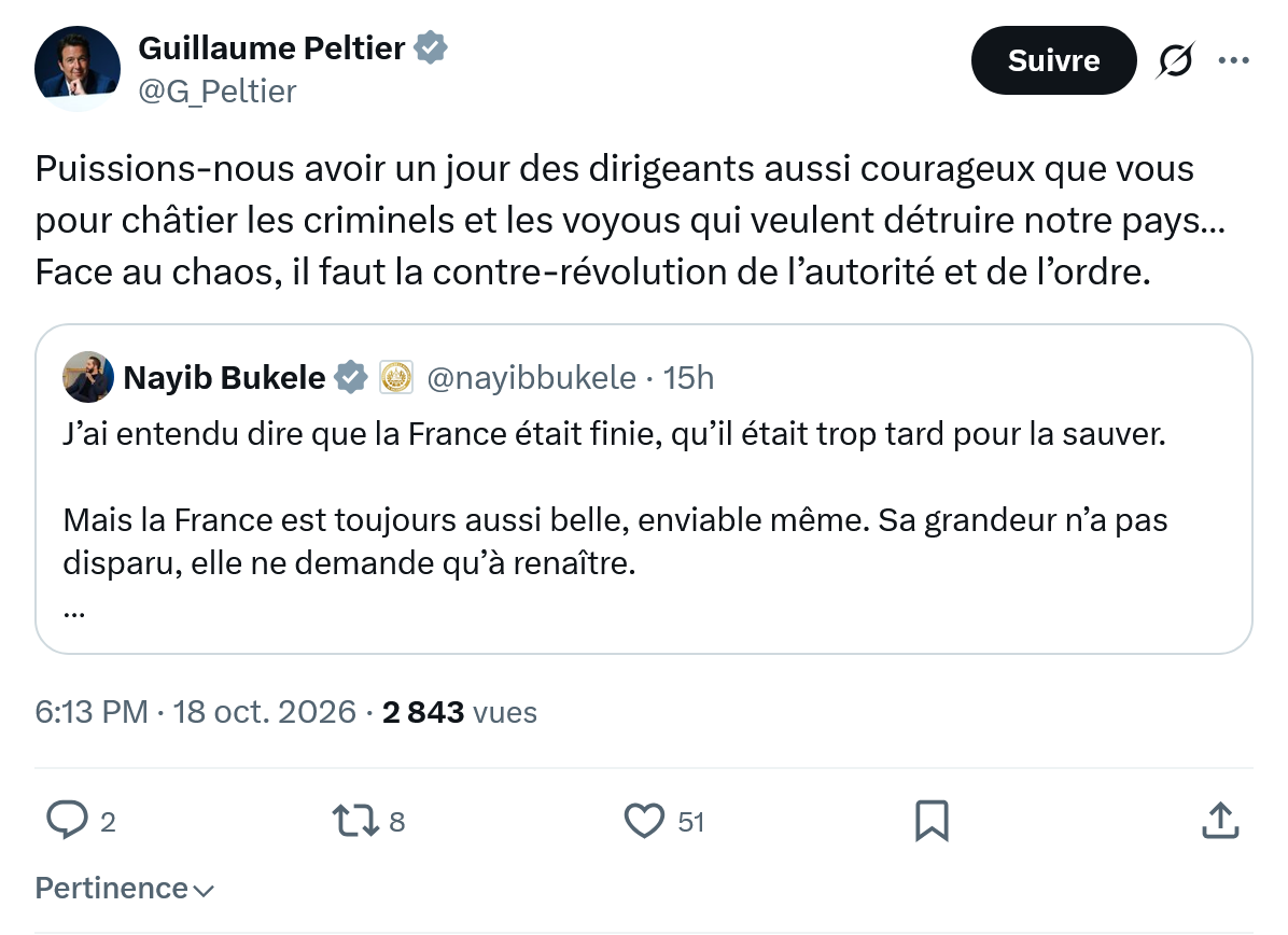 Guillaume Peltier: Puissions-nous avoir un jour des dirigeants...