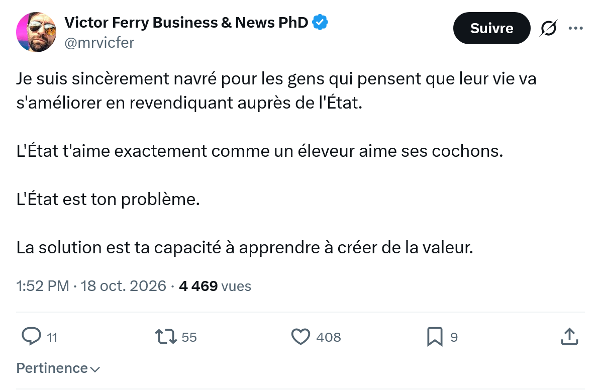 Victor Ferry: Je suis sincèrement navré...