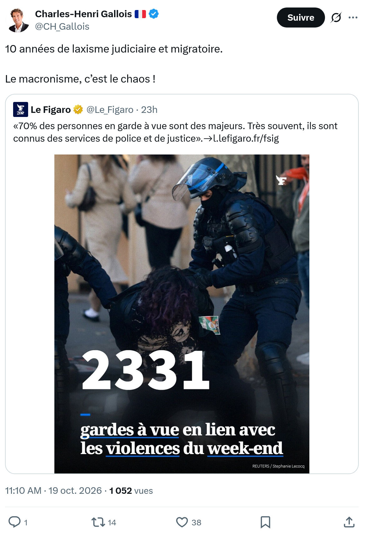Charles-Henri Gallois: 10 années de laxisme...