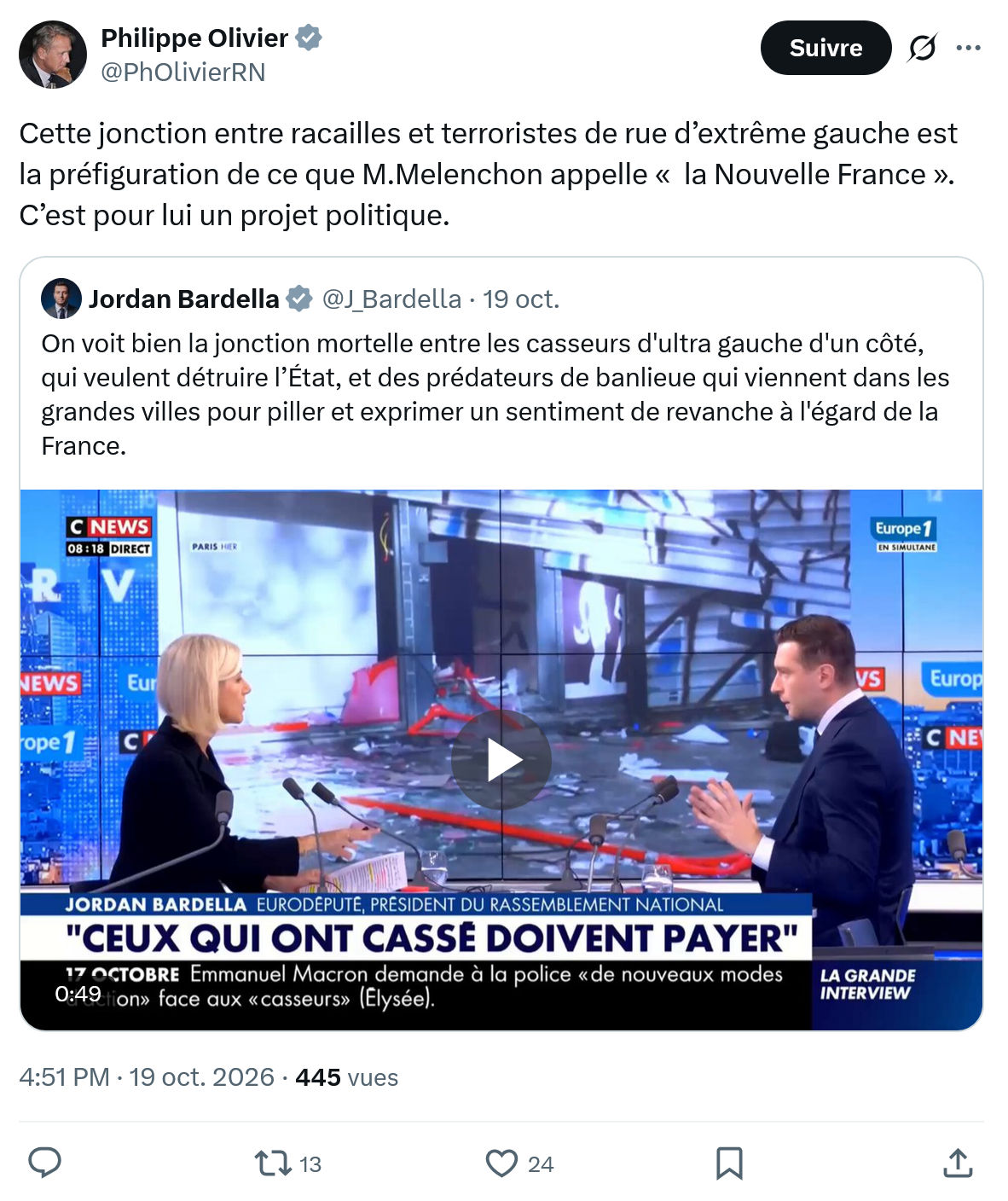 Philippe Olivier: Cette jonction entre racailles...